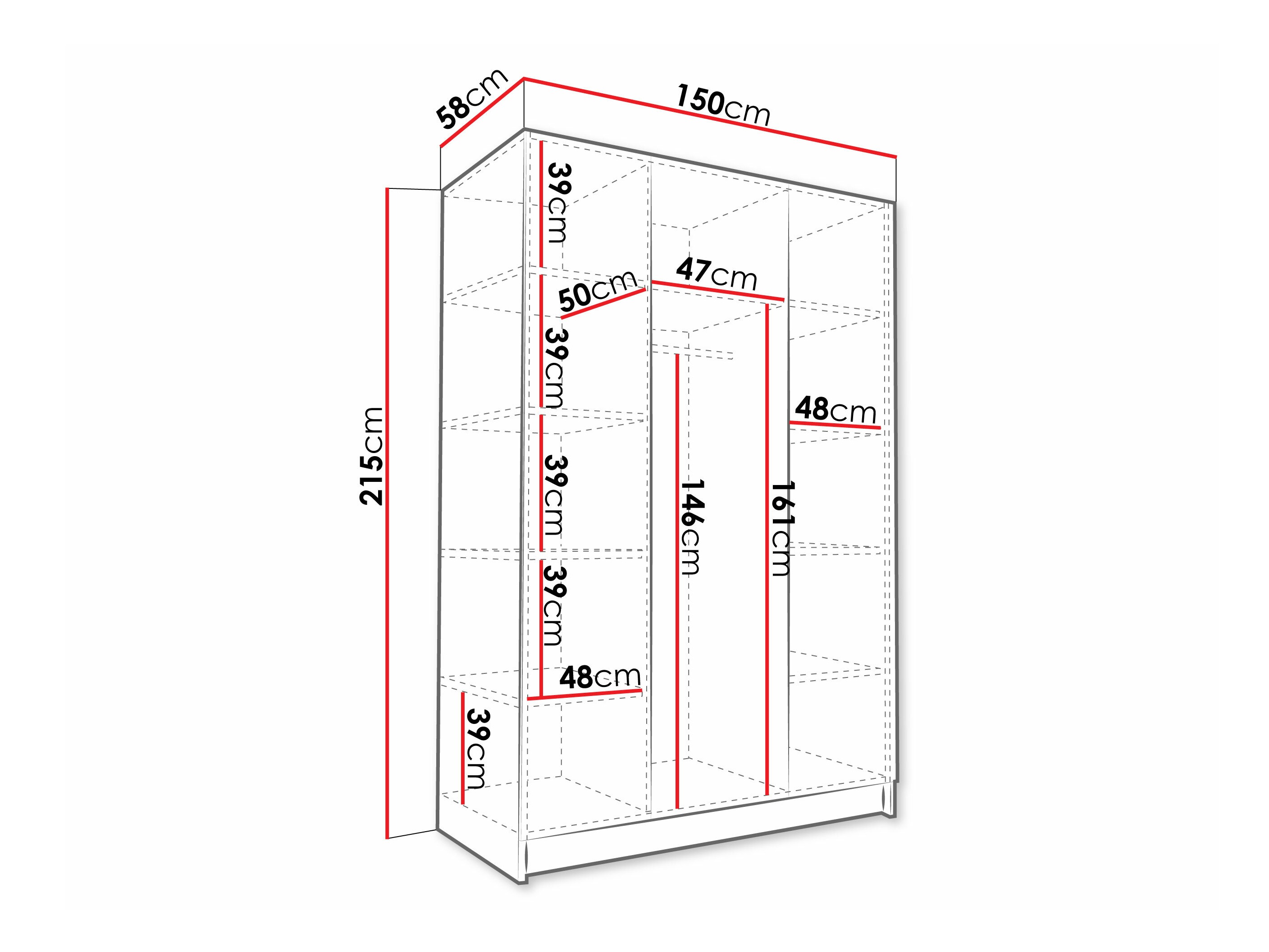 Wardrobe Closico Decoron I (Cremona oak)