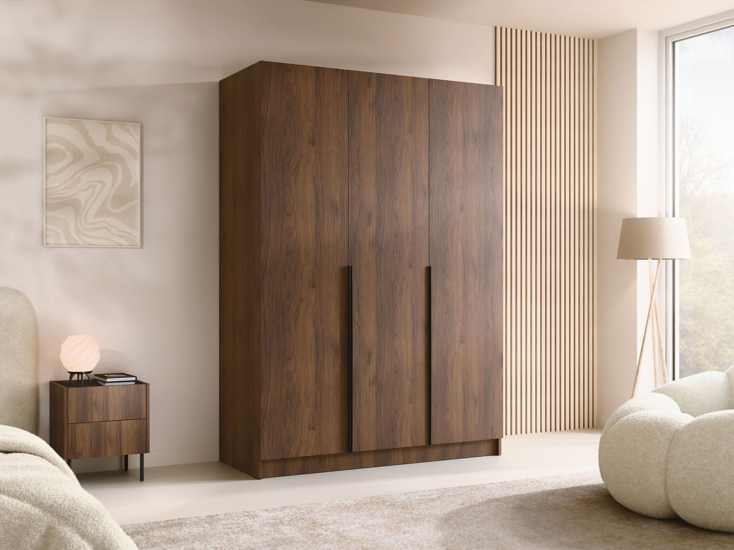 Wardrobe Closico Decoron I (Walnut + Black)