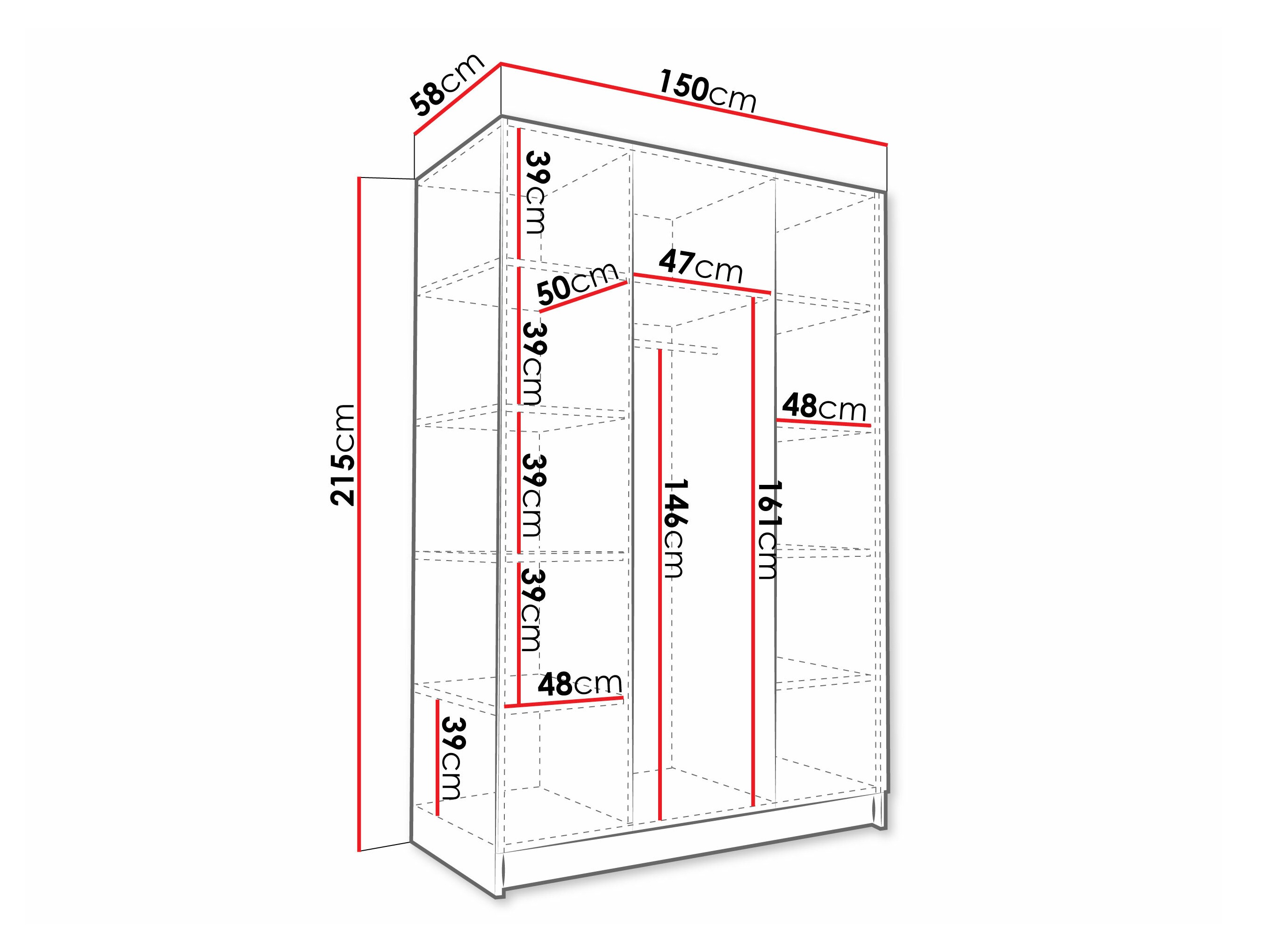 Wardrobe Closico Decoron II (Cremona oak)