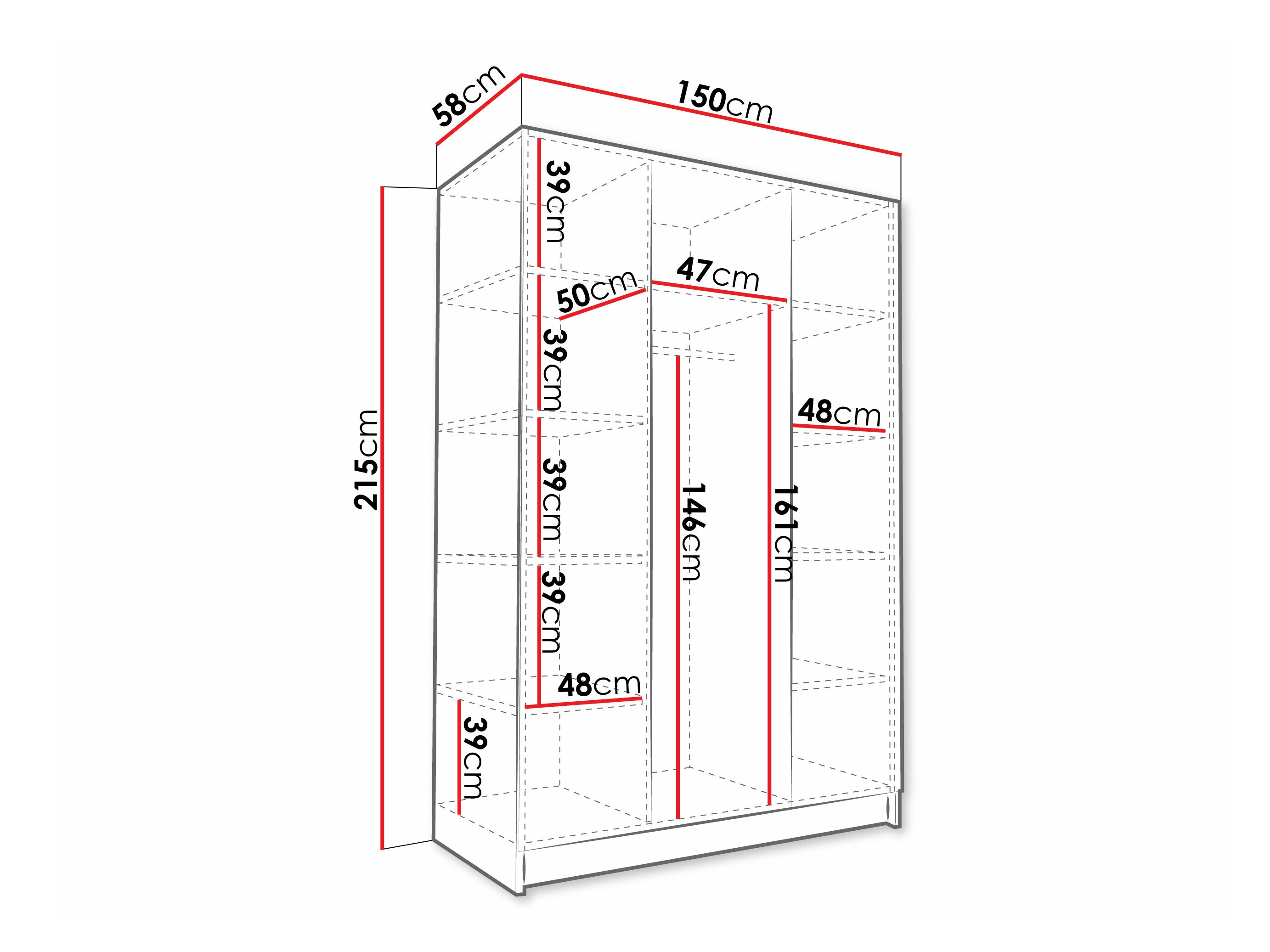 Wardrobe Closico Decoron II (Cremona oak)
