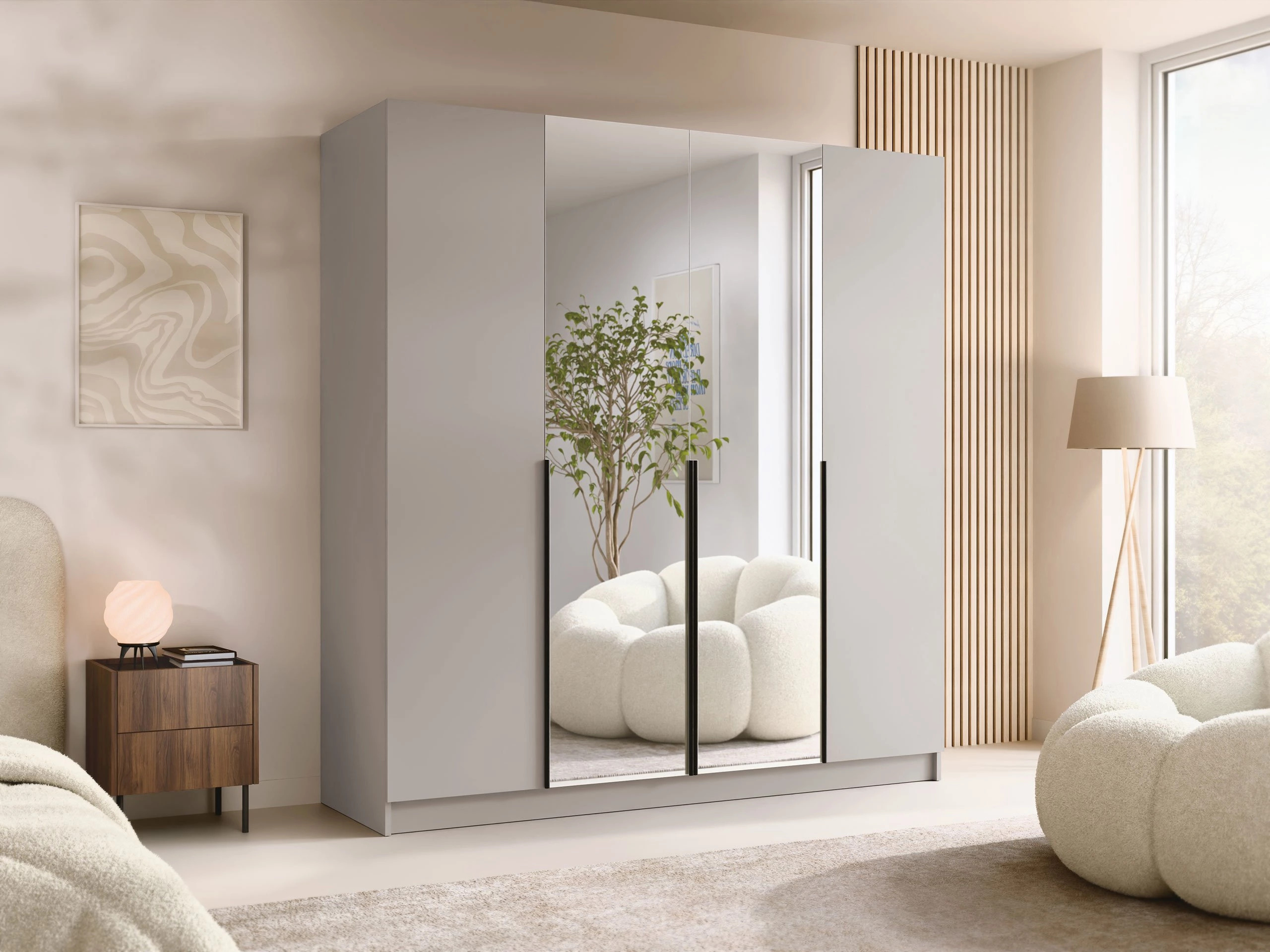 Wardrobe Closico Navor II (Cashmere + Black)