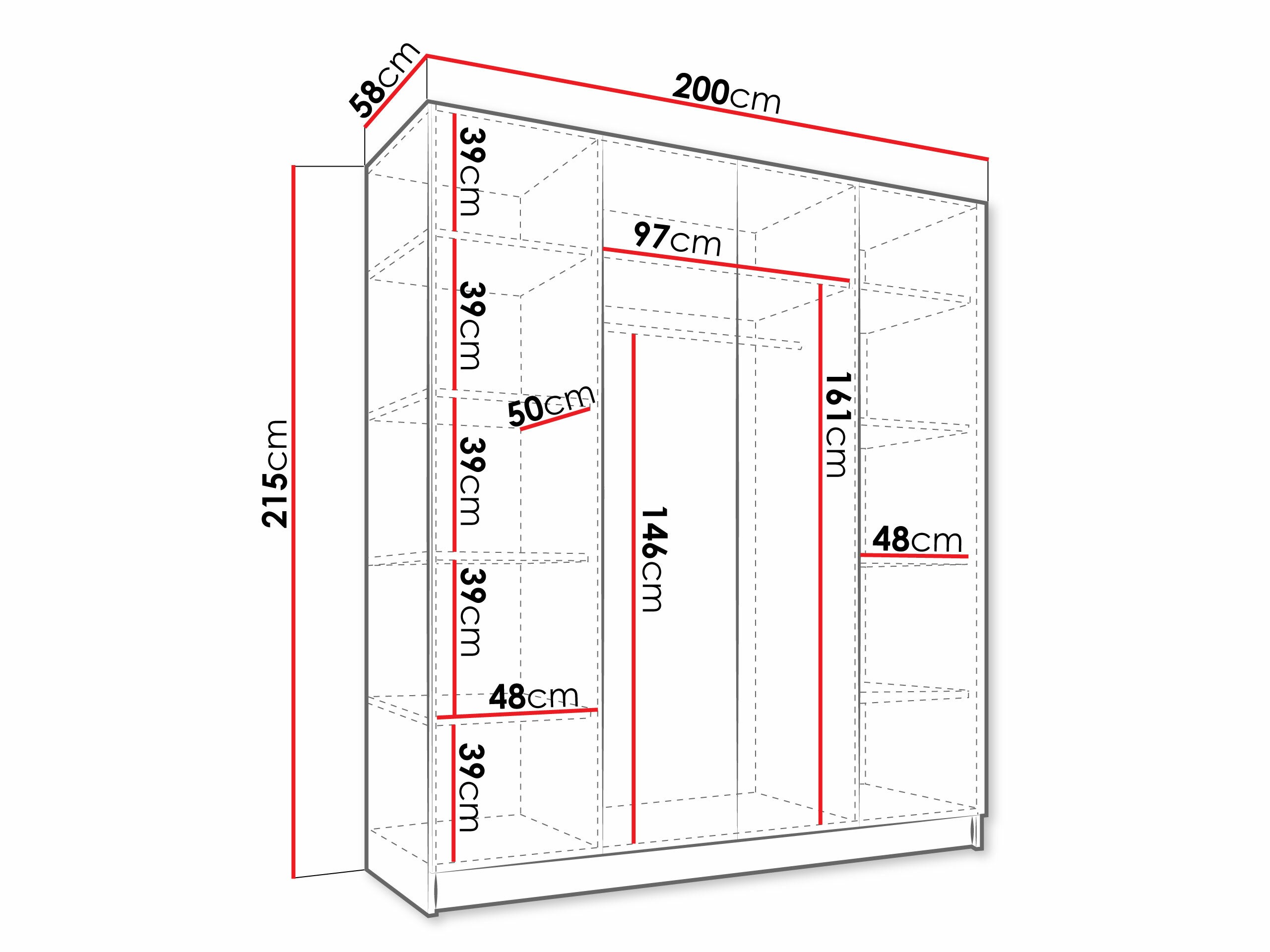 Wardrobe Closico Navor III (Cashmere + Golden)