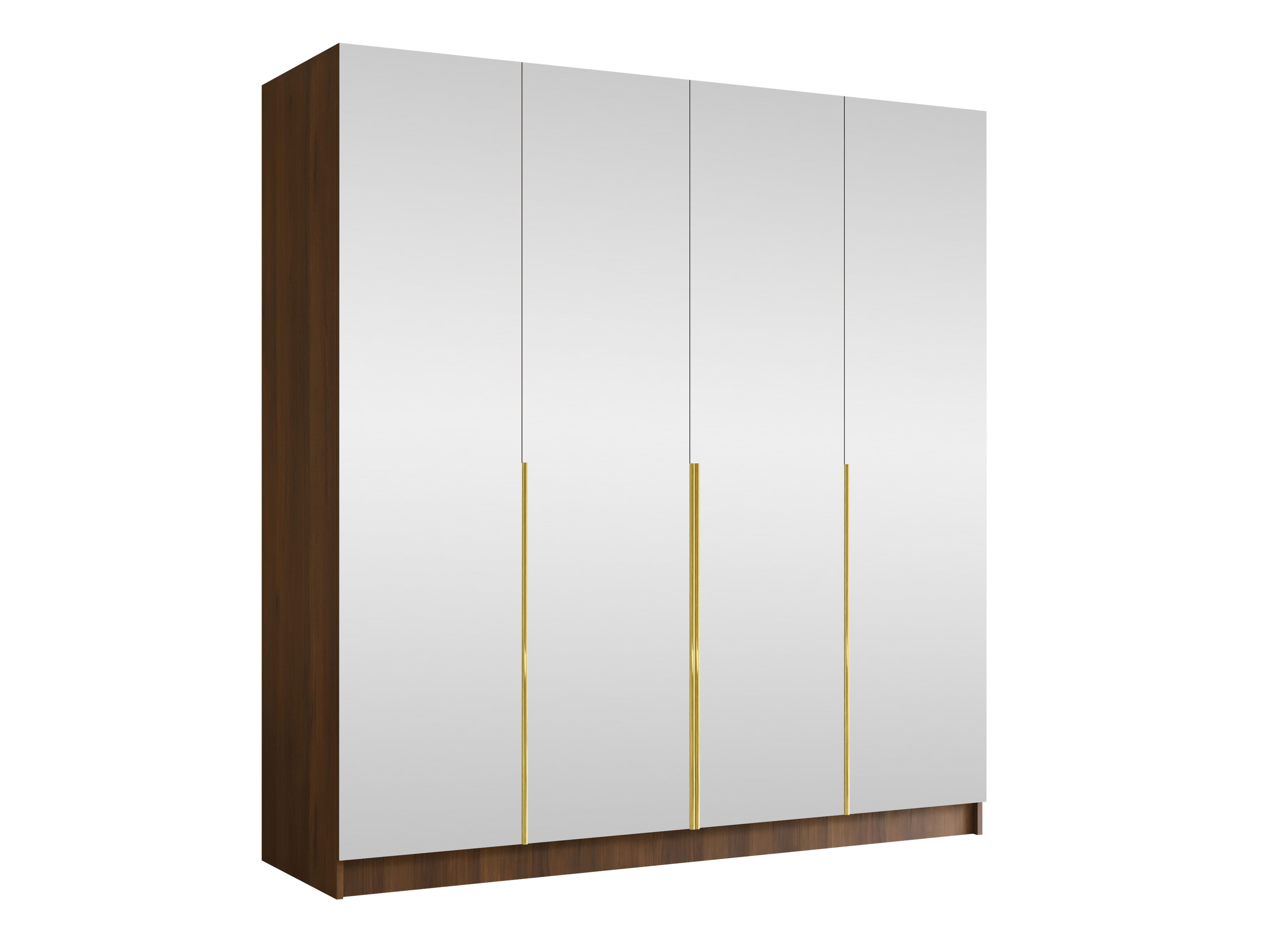 Wardrobe Closico Navor III (Walnut + Golden)