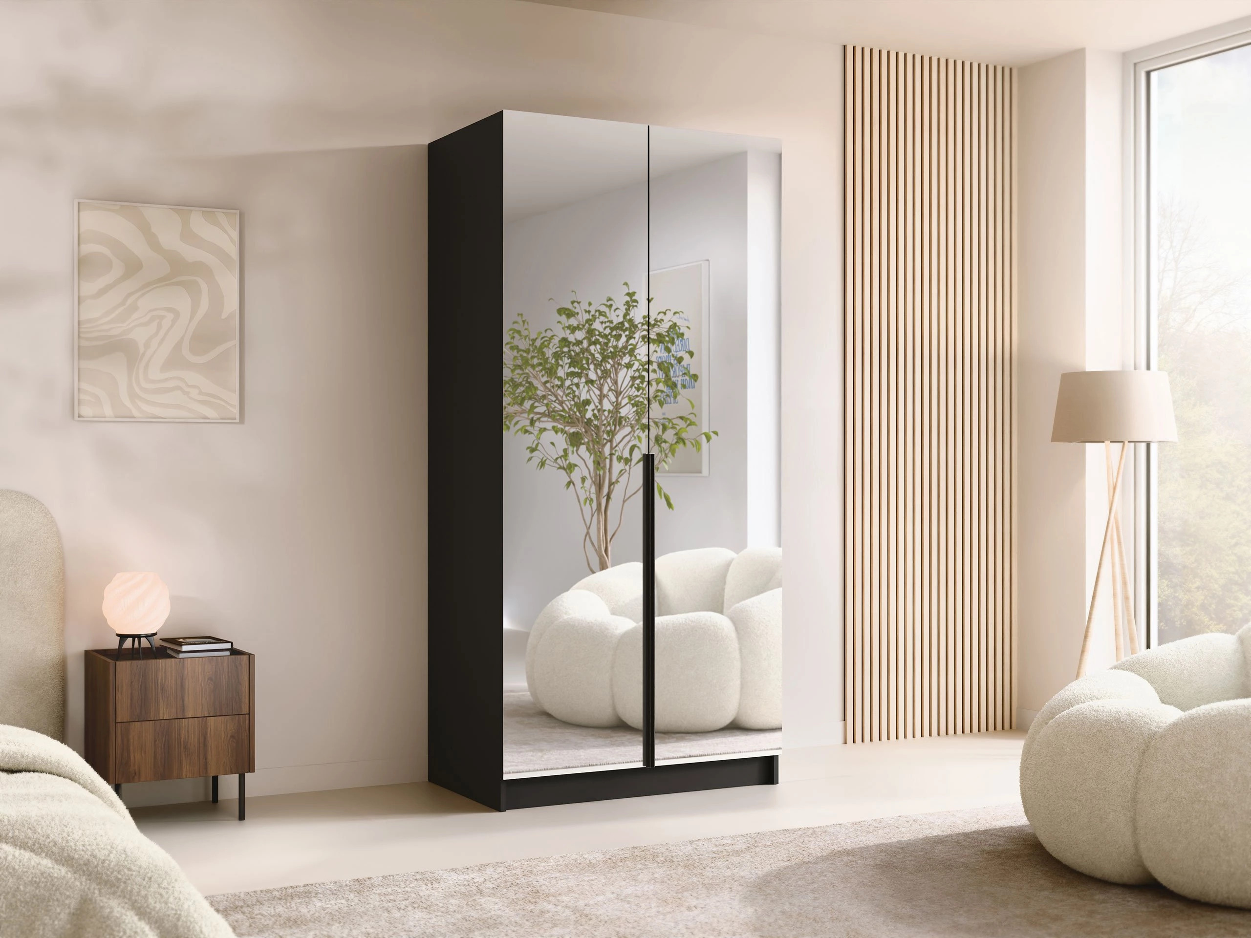 Wardrobe Closico Staton III (Black)
