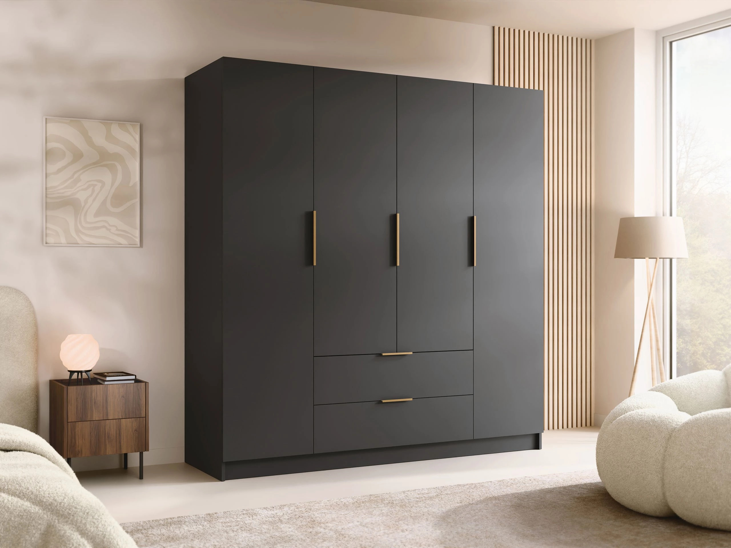 Wardrobe Closico Cadron I (Black)