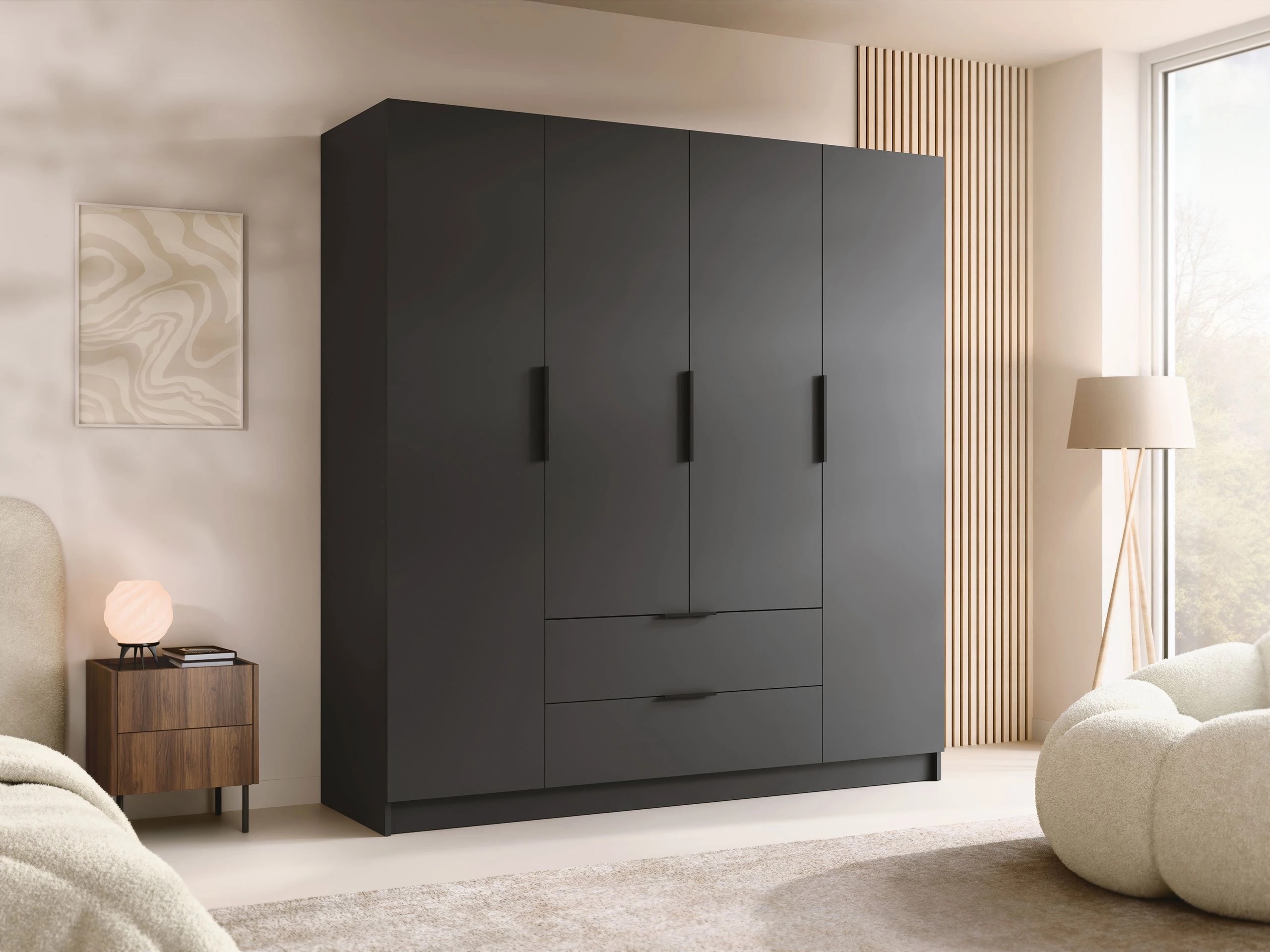Wardrobe Closico Cadron I (Black)