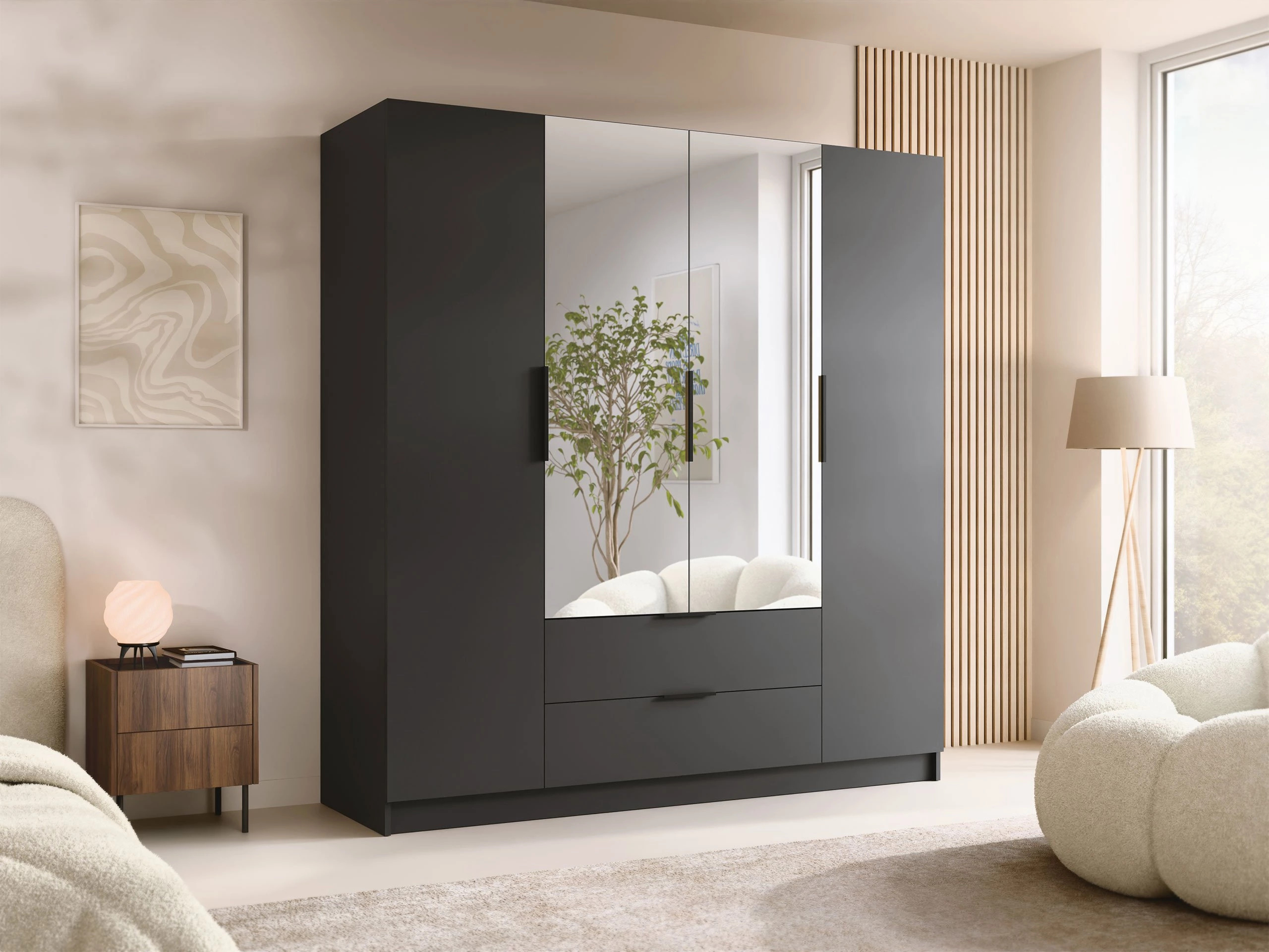 Wardrobe Closico Cadron II (Black)