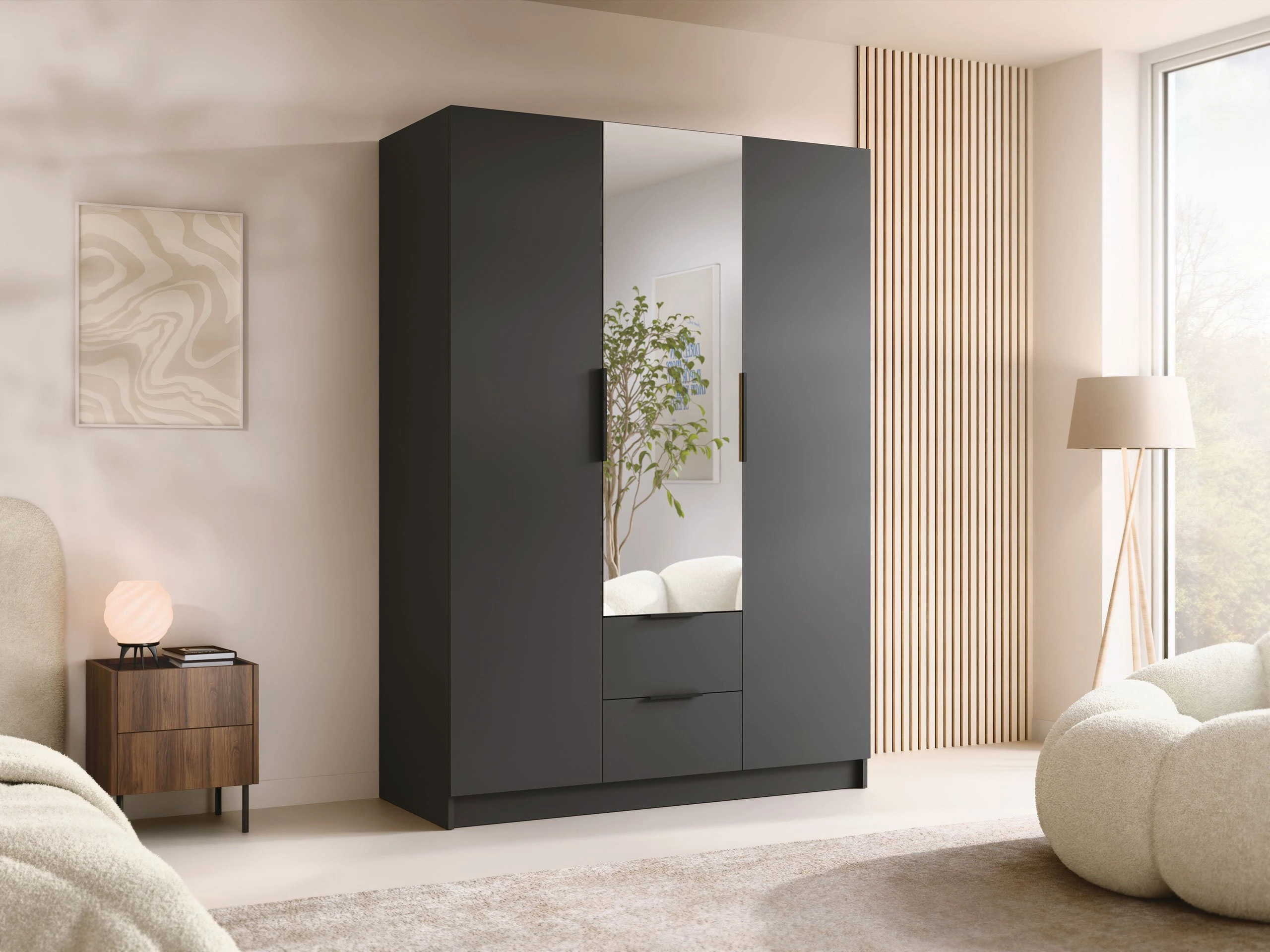 Wardrobe Closico Calvron II (Black)