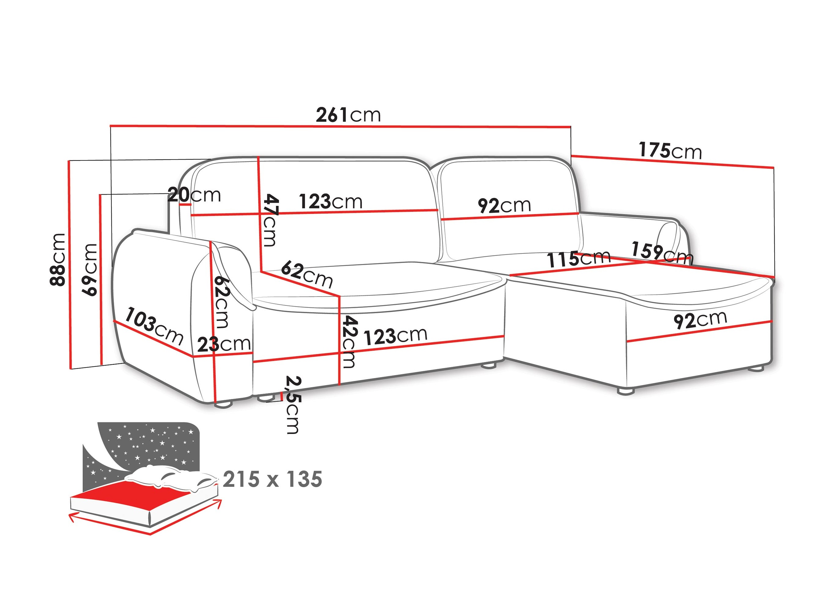 Corner sofa Luces (Cruz 97)