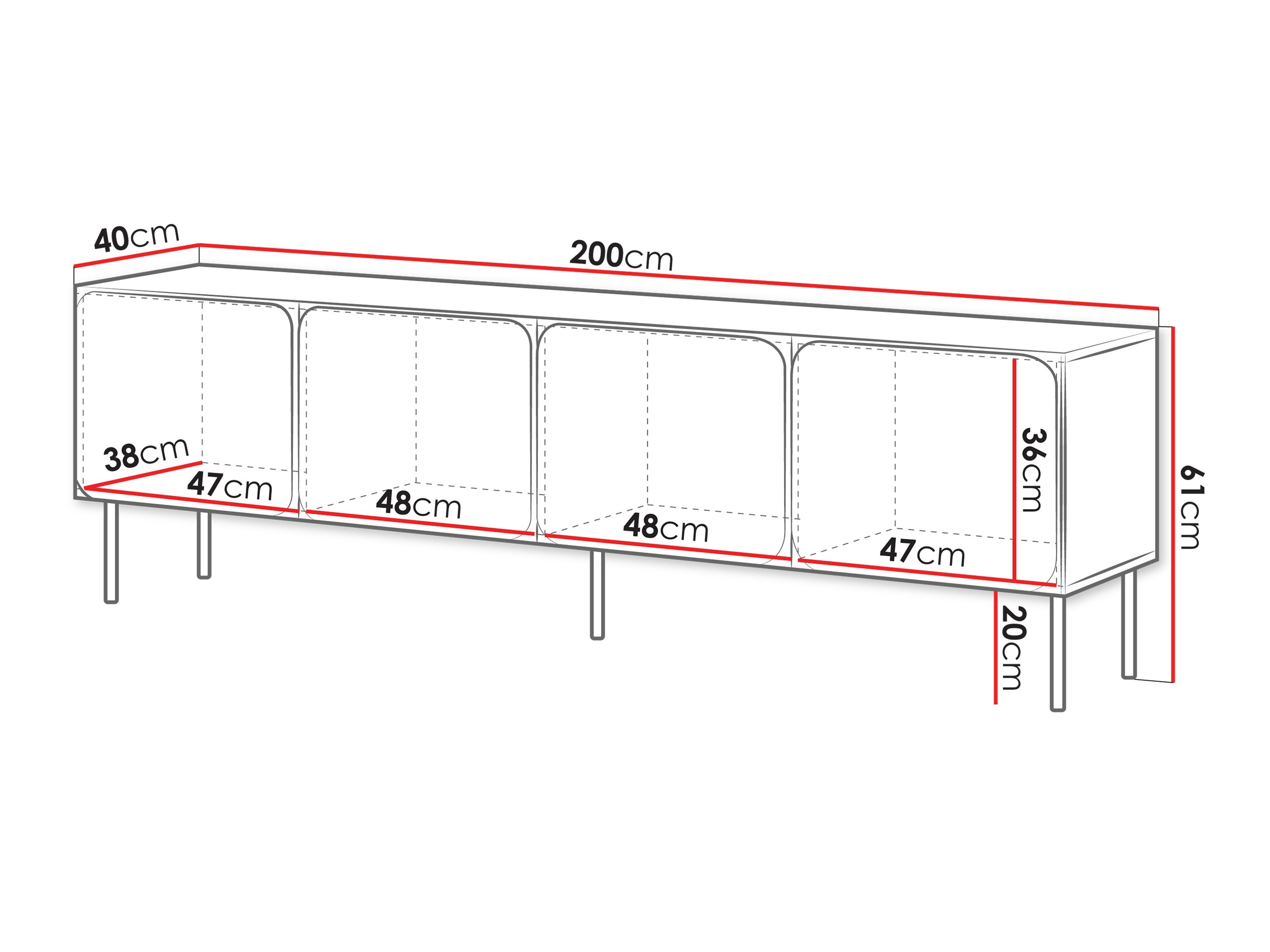 TV stand Fentore 101 (Cashmere)