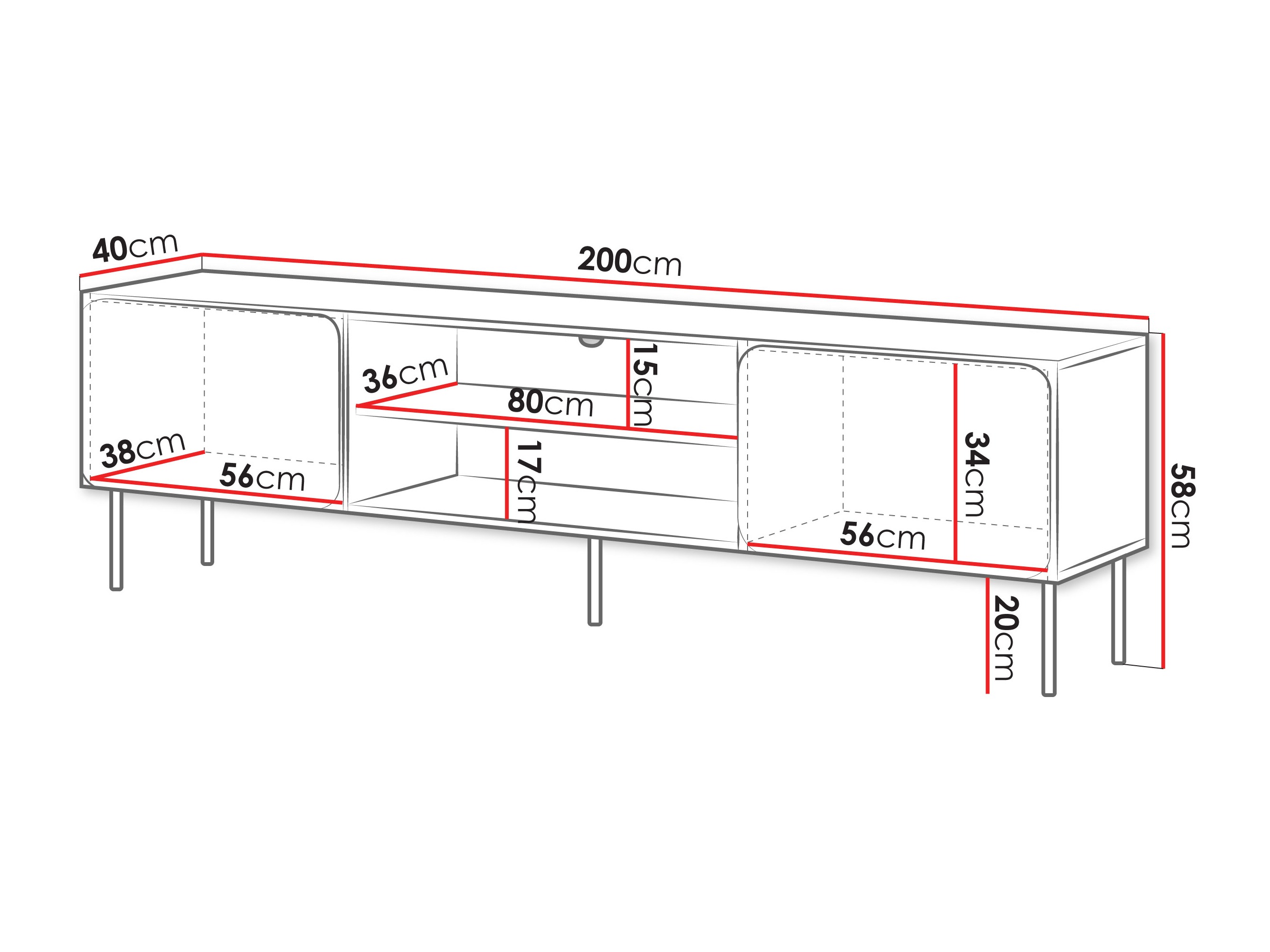 TV stand Fentore 102 (Cashmere)