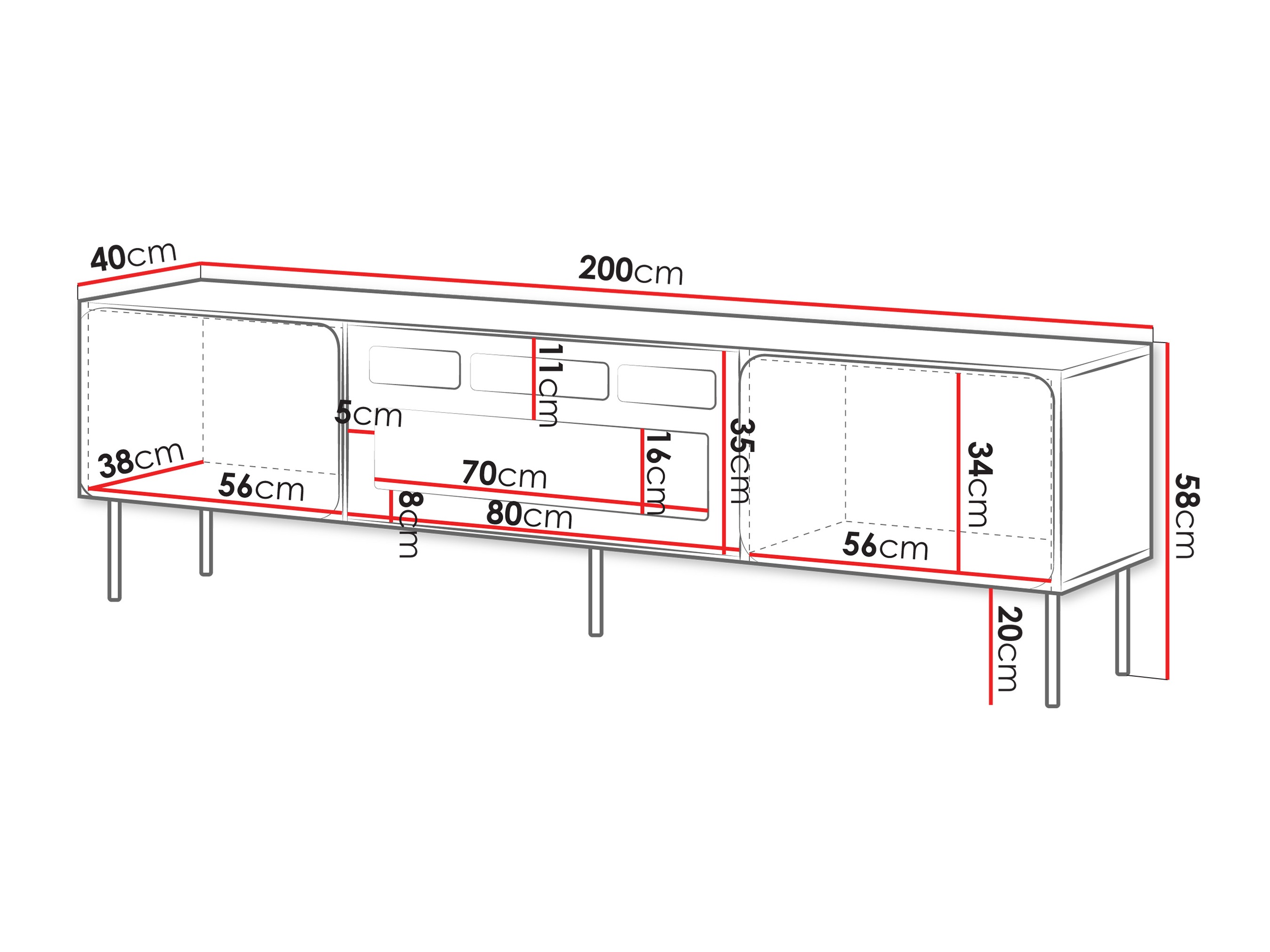 TV stand Fentore 104 (Cashmere)