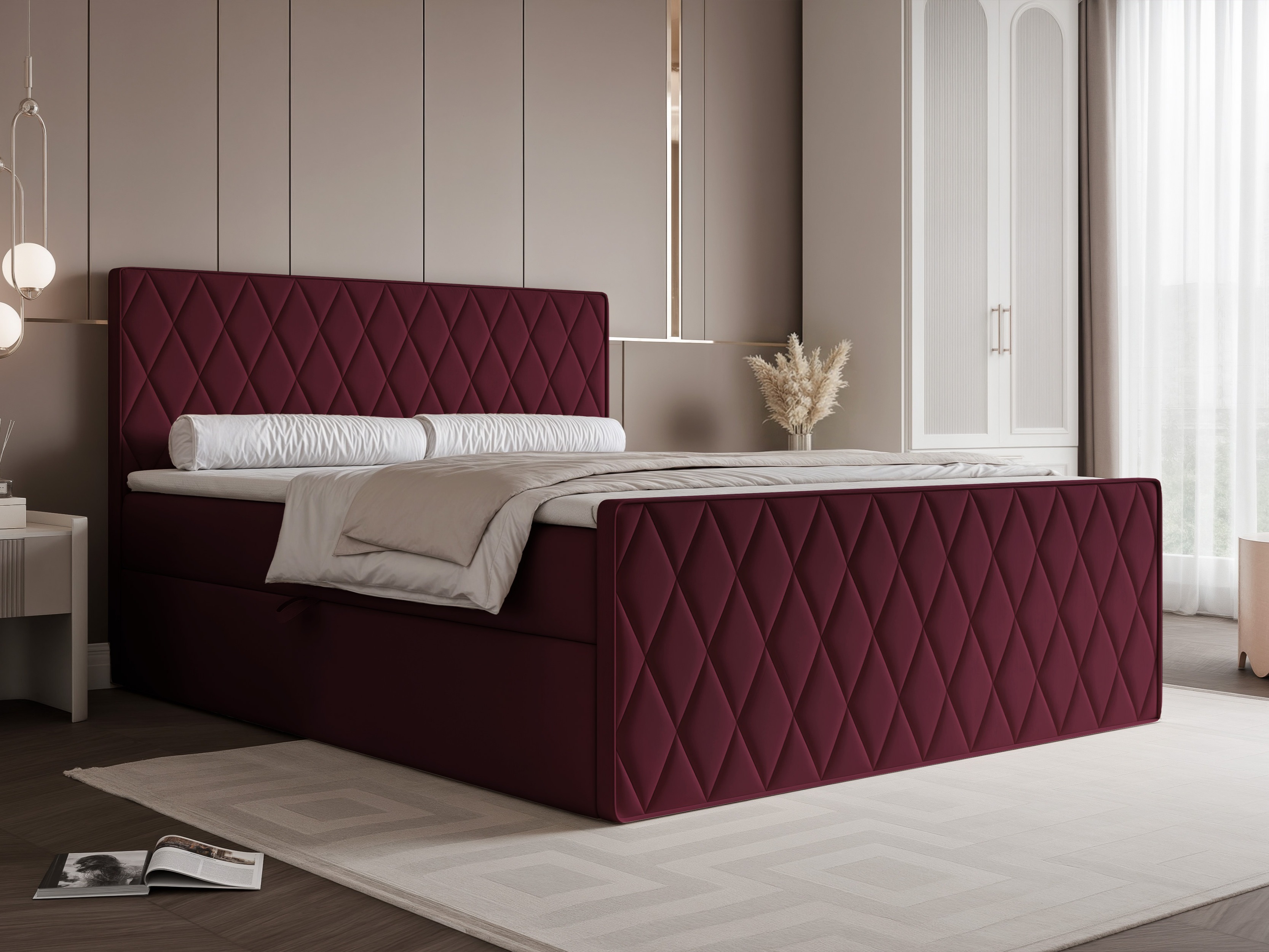 Continental bed Martinez 129 (Magic Velvet 2229)