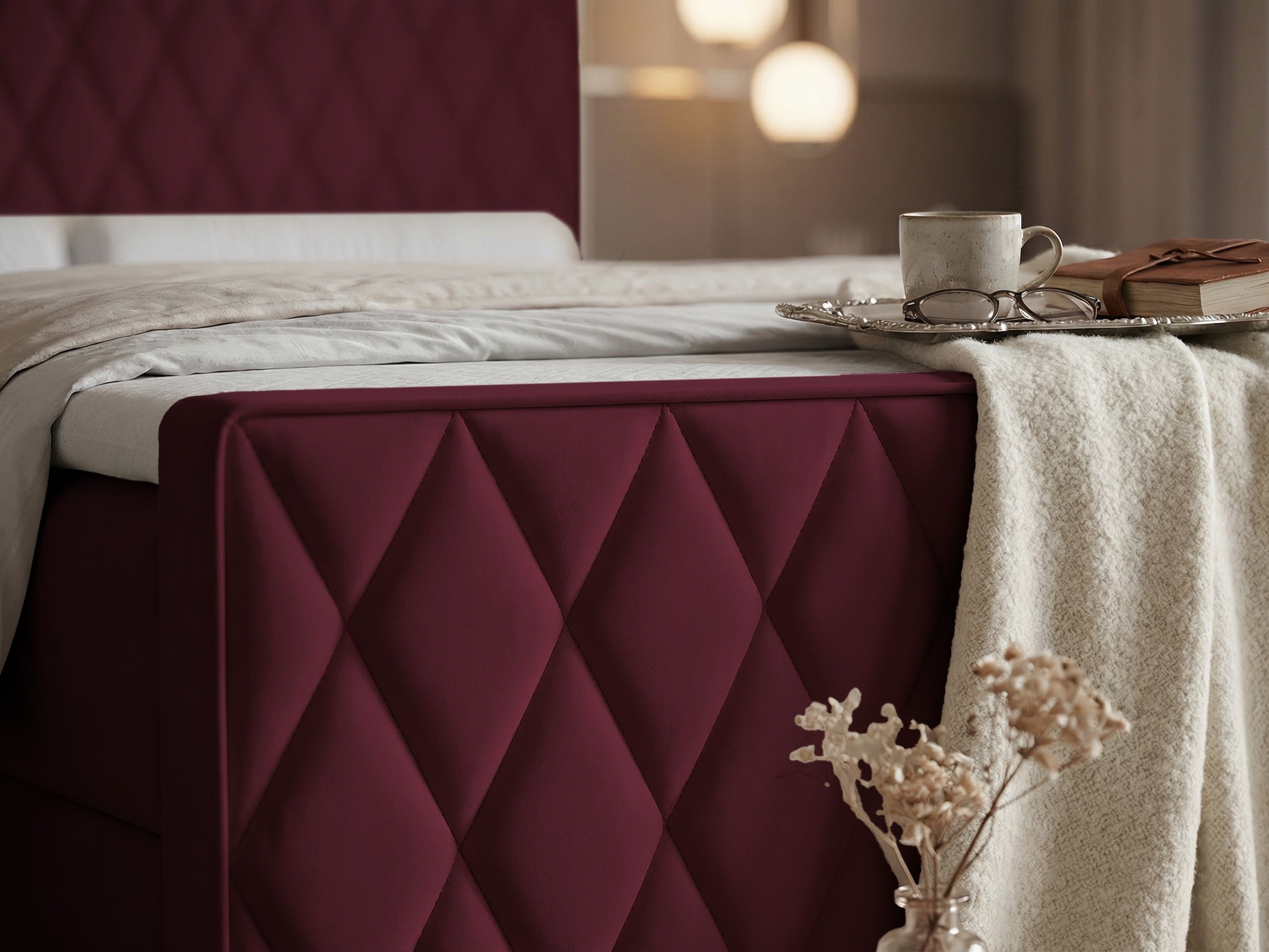 Continental bed Martinez 129 (Magic Velvet 2229)