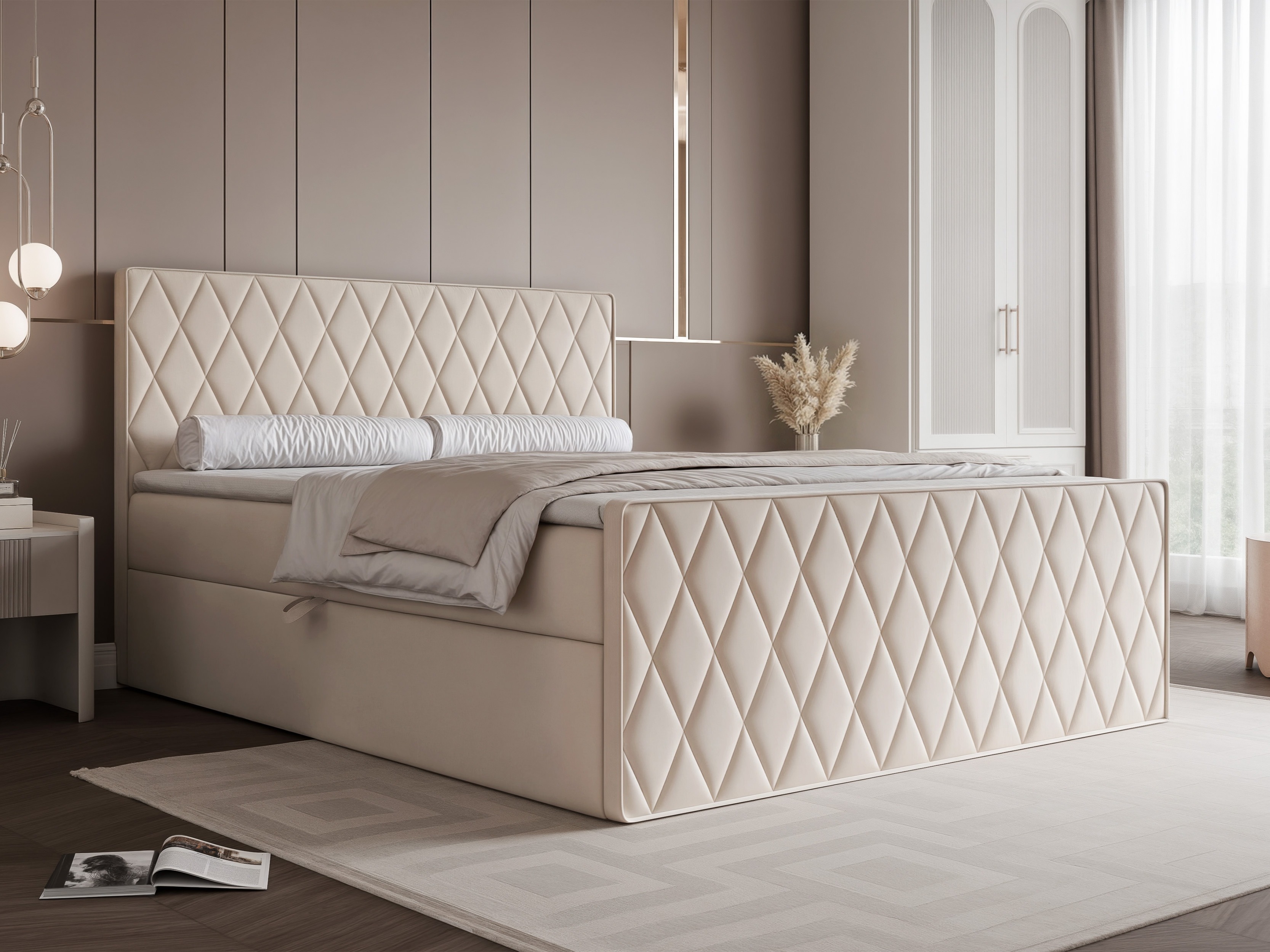 Continental bed Martinez 129 (Magic Velvet 2256)
