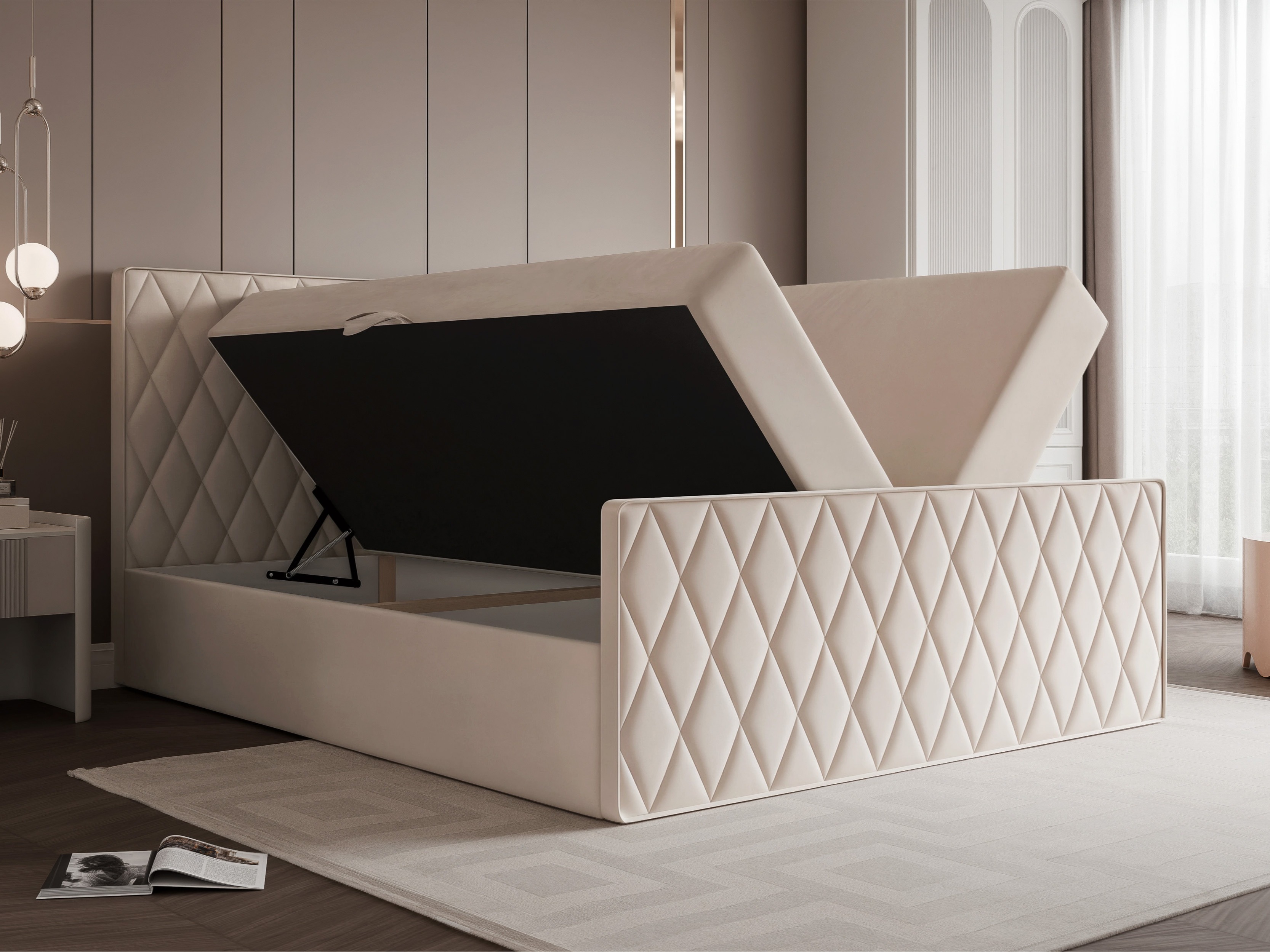 Continental bed Martinez 129 (Magic Velvet 2256)