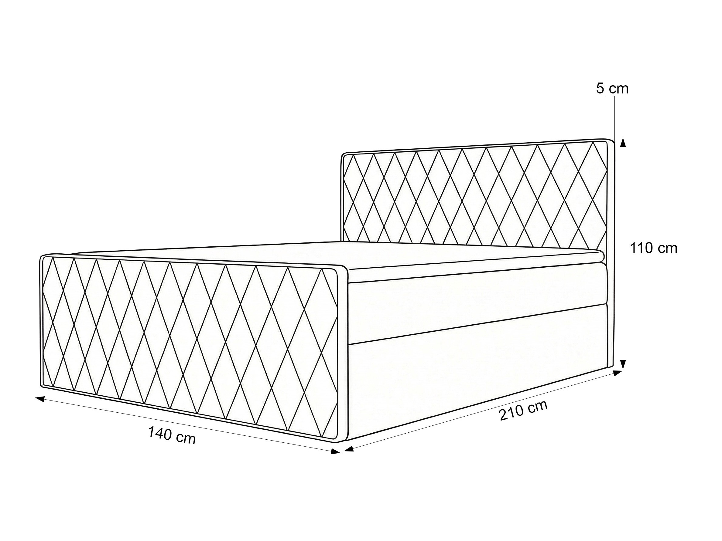 Continental bed Martinez 129 (Melody 12)