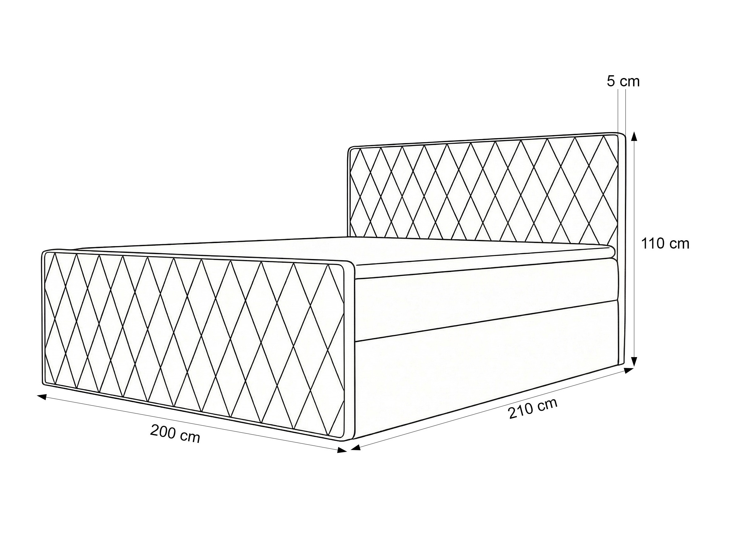 Continental bed Martinez 129 (Melody 12)