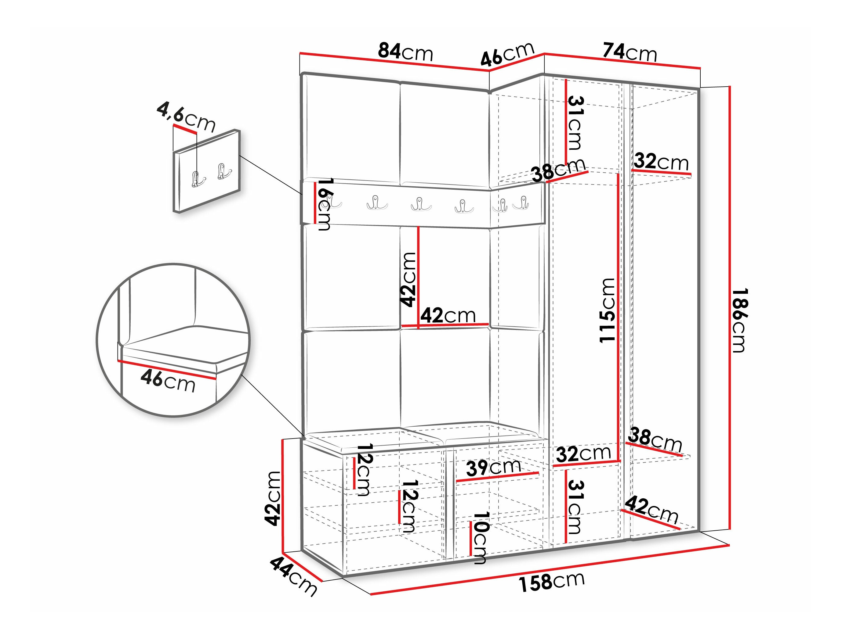 Hallway set Pinis III (White)