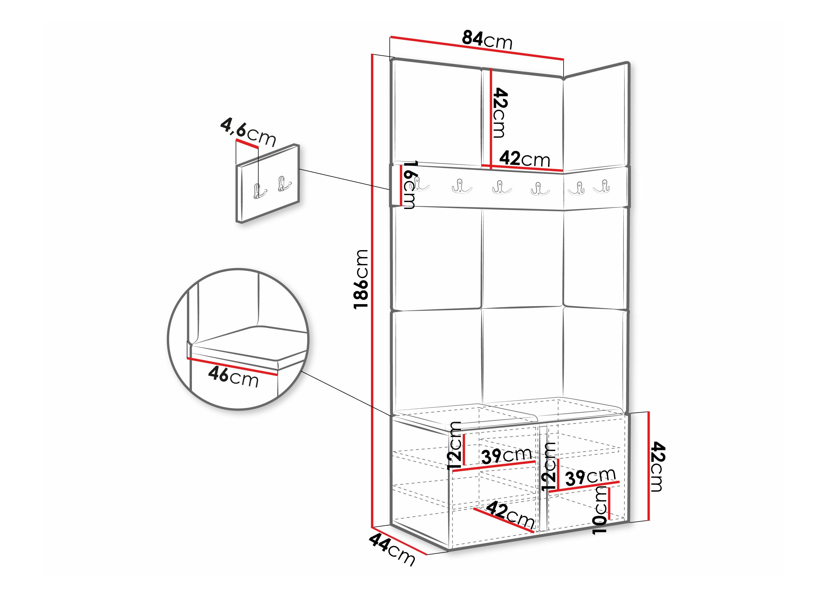 Hallway set Hartford 264 (White)