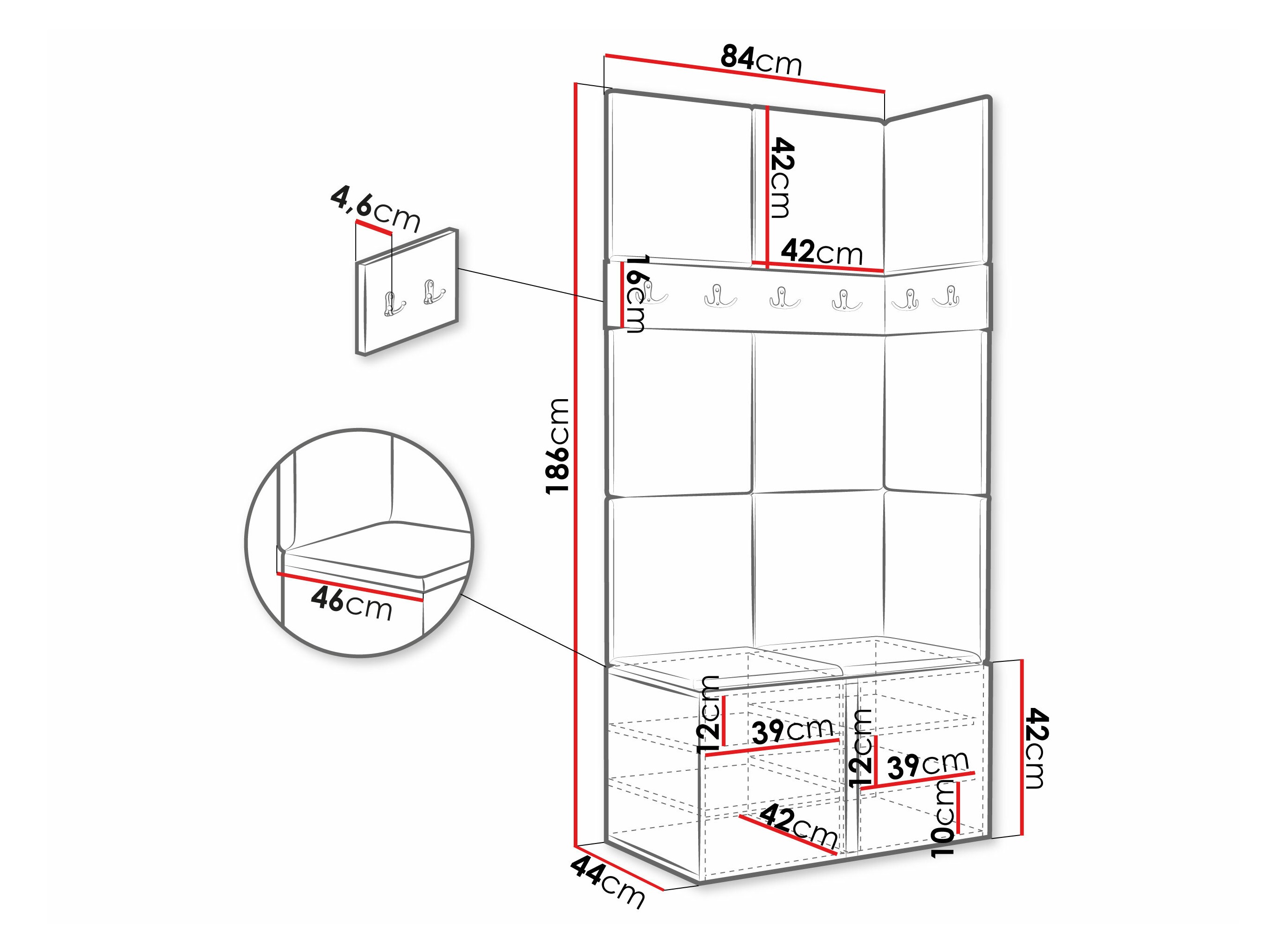 Hallway set Pinis I (Graphite)