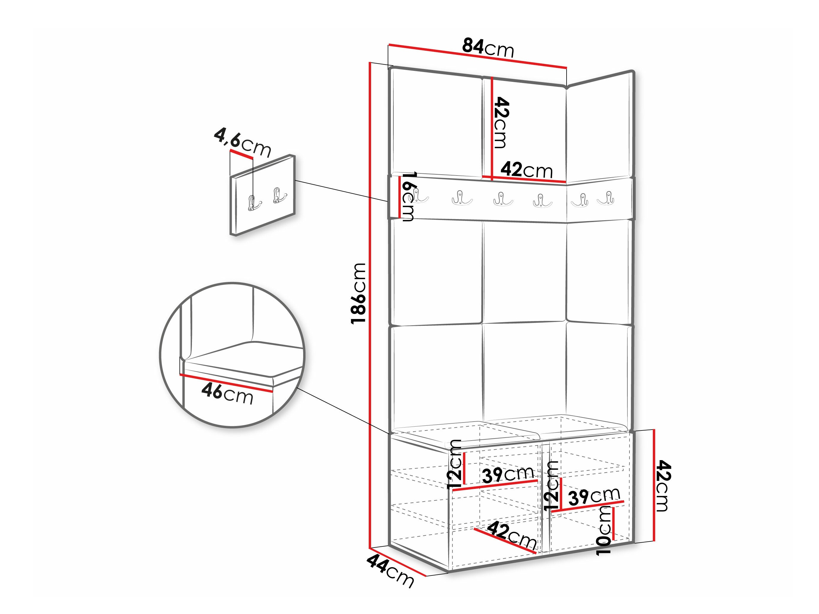 Hallway set Pinis I (Graphite)