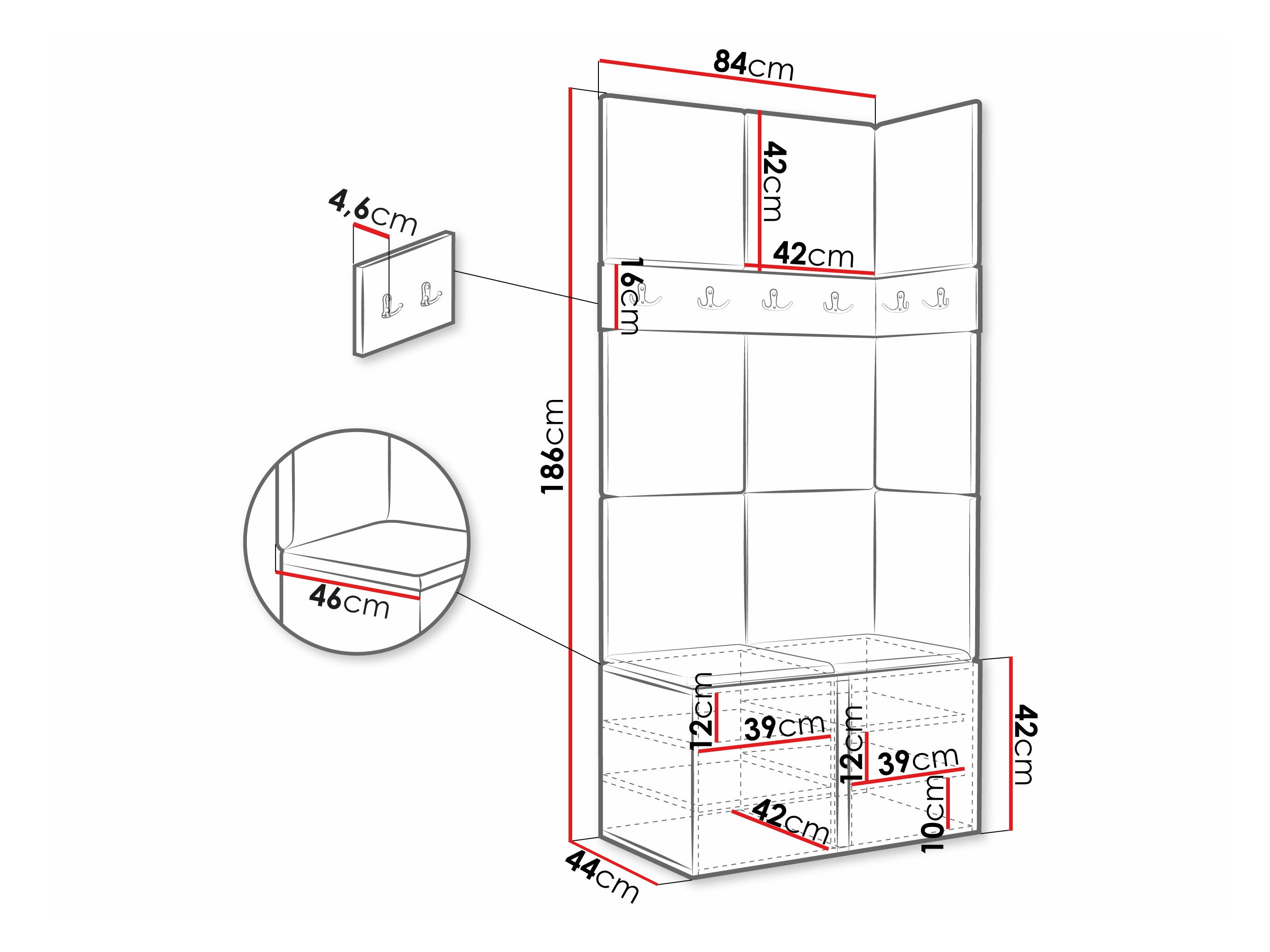 Hallway set Pinis I (Graphite)