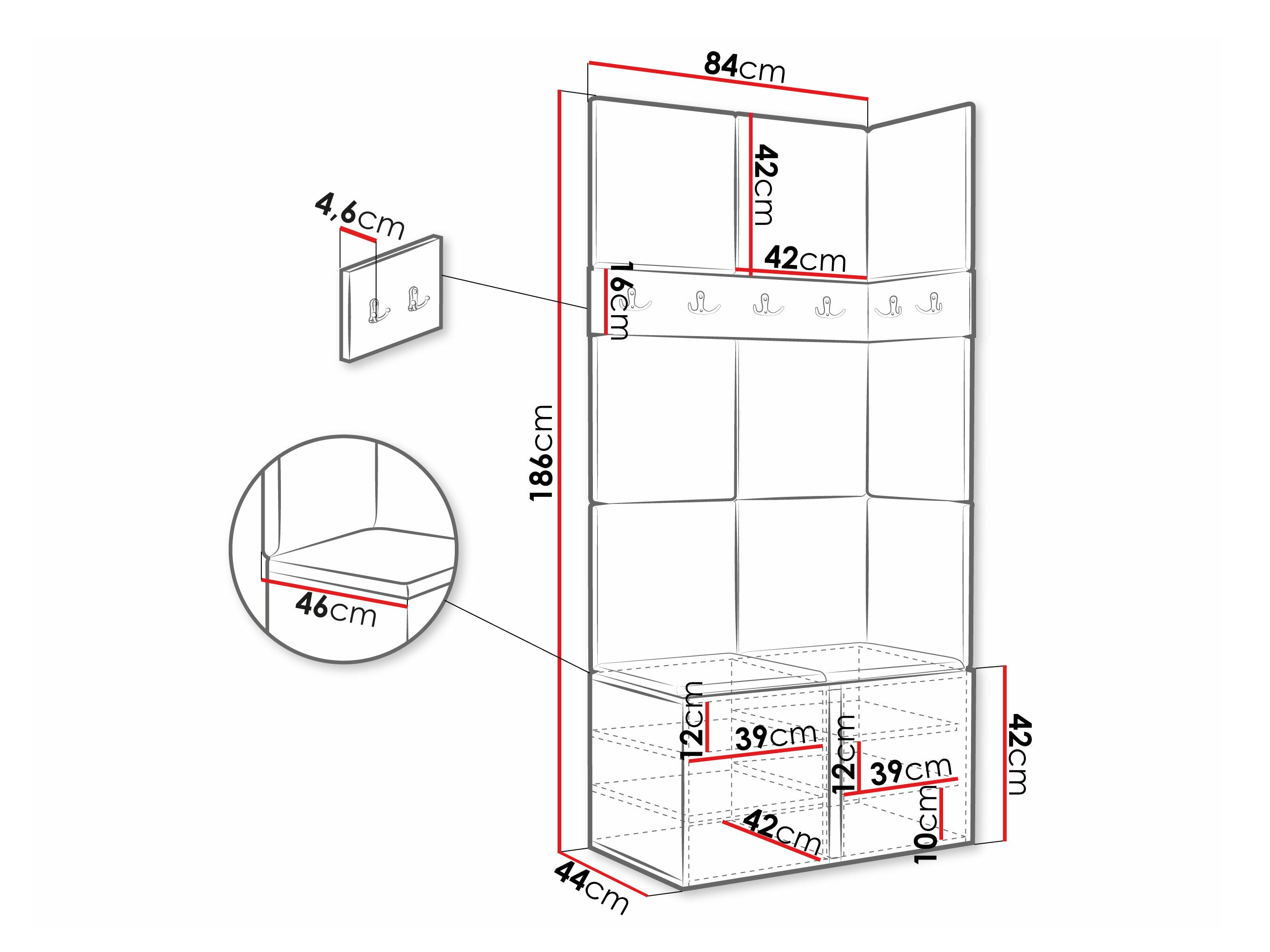 Hallway set Pinis I (Graphite)