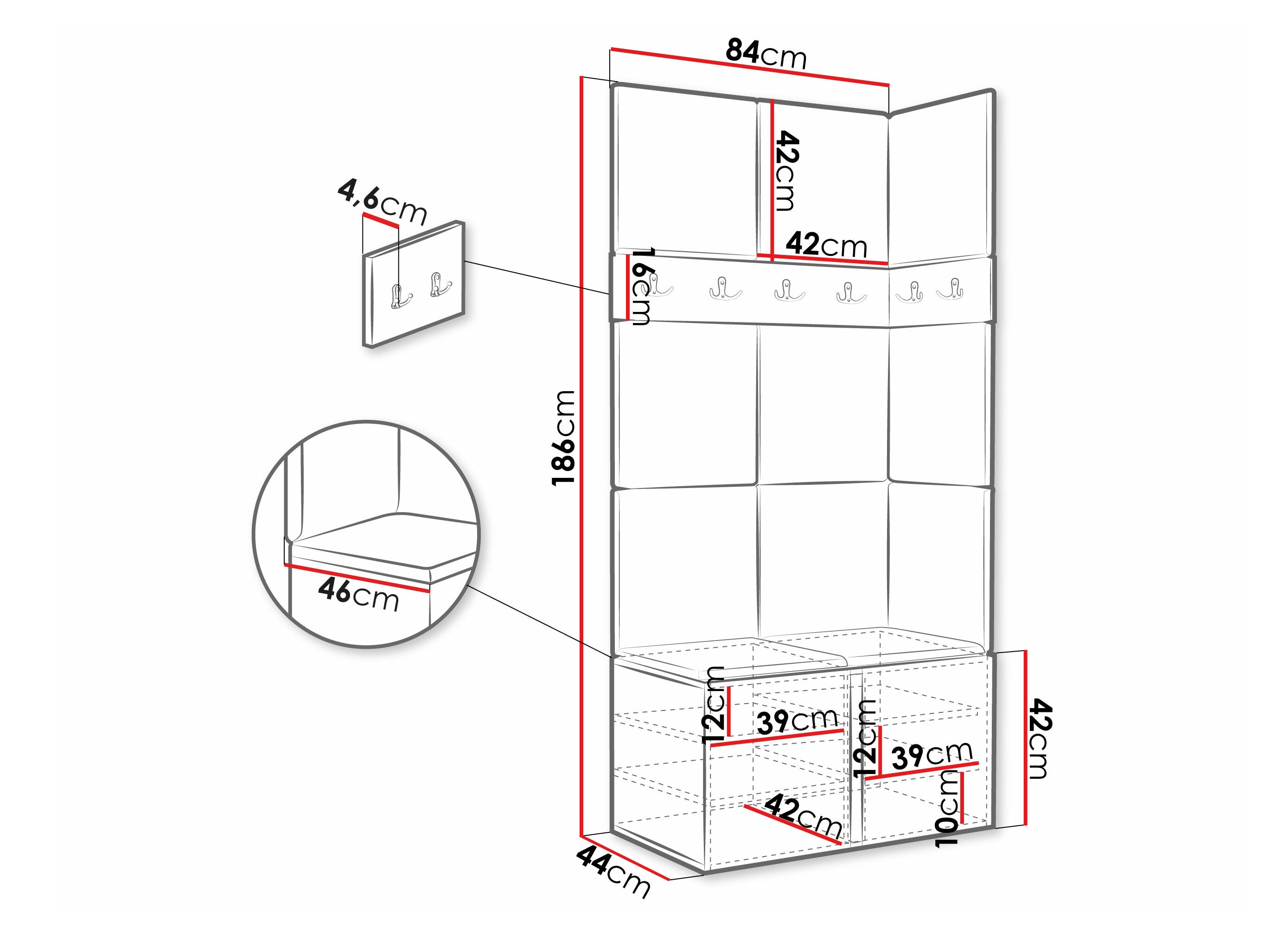 Hallway set Pinis I (White)