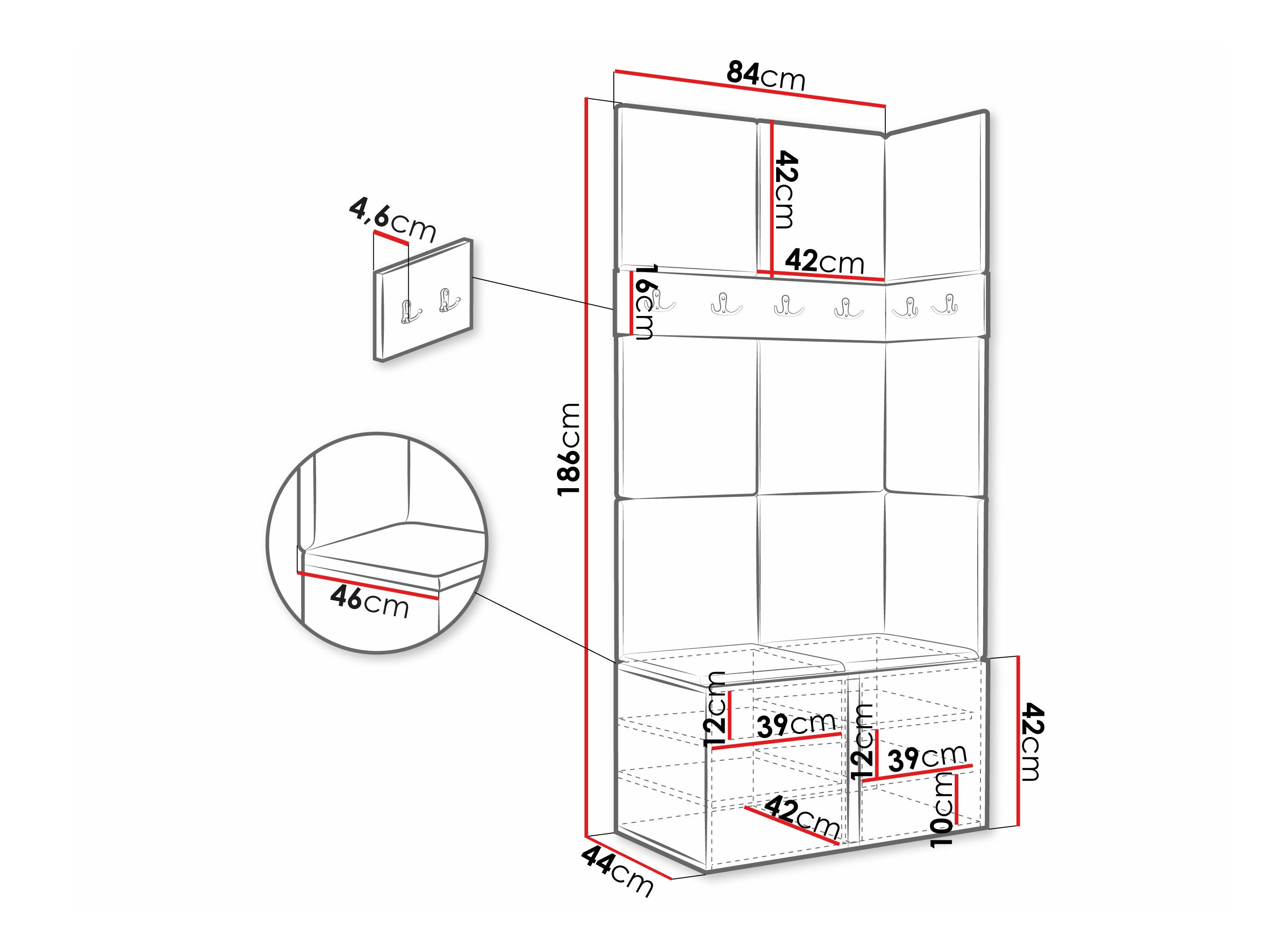 Hallway set Pinis I (White)