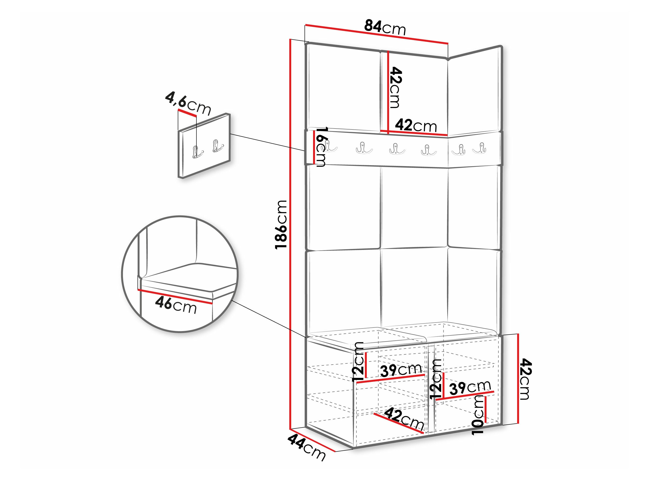 Hallway set Pinis I (White)