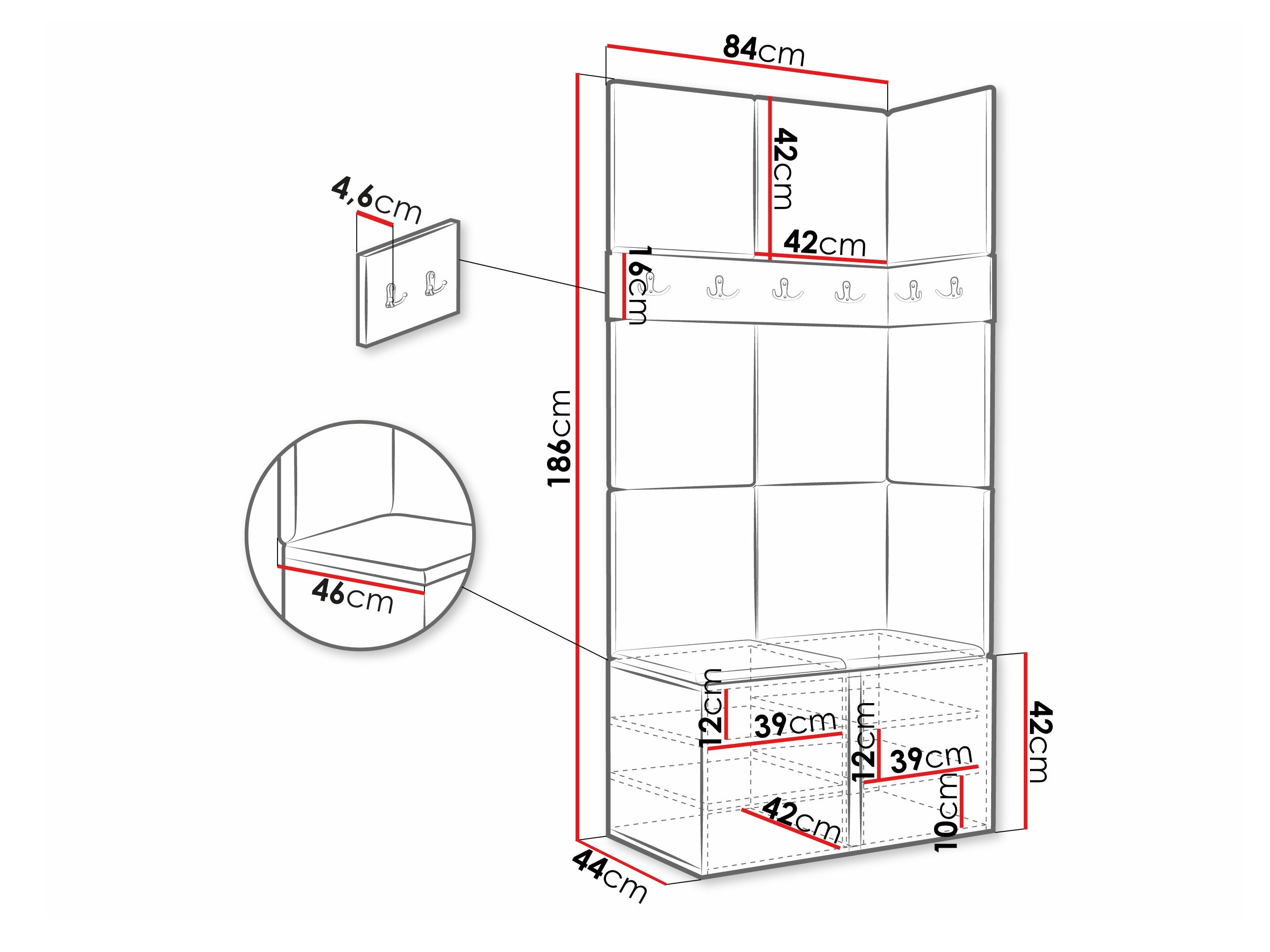 Hallway set Pinis I (White)