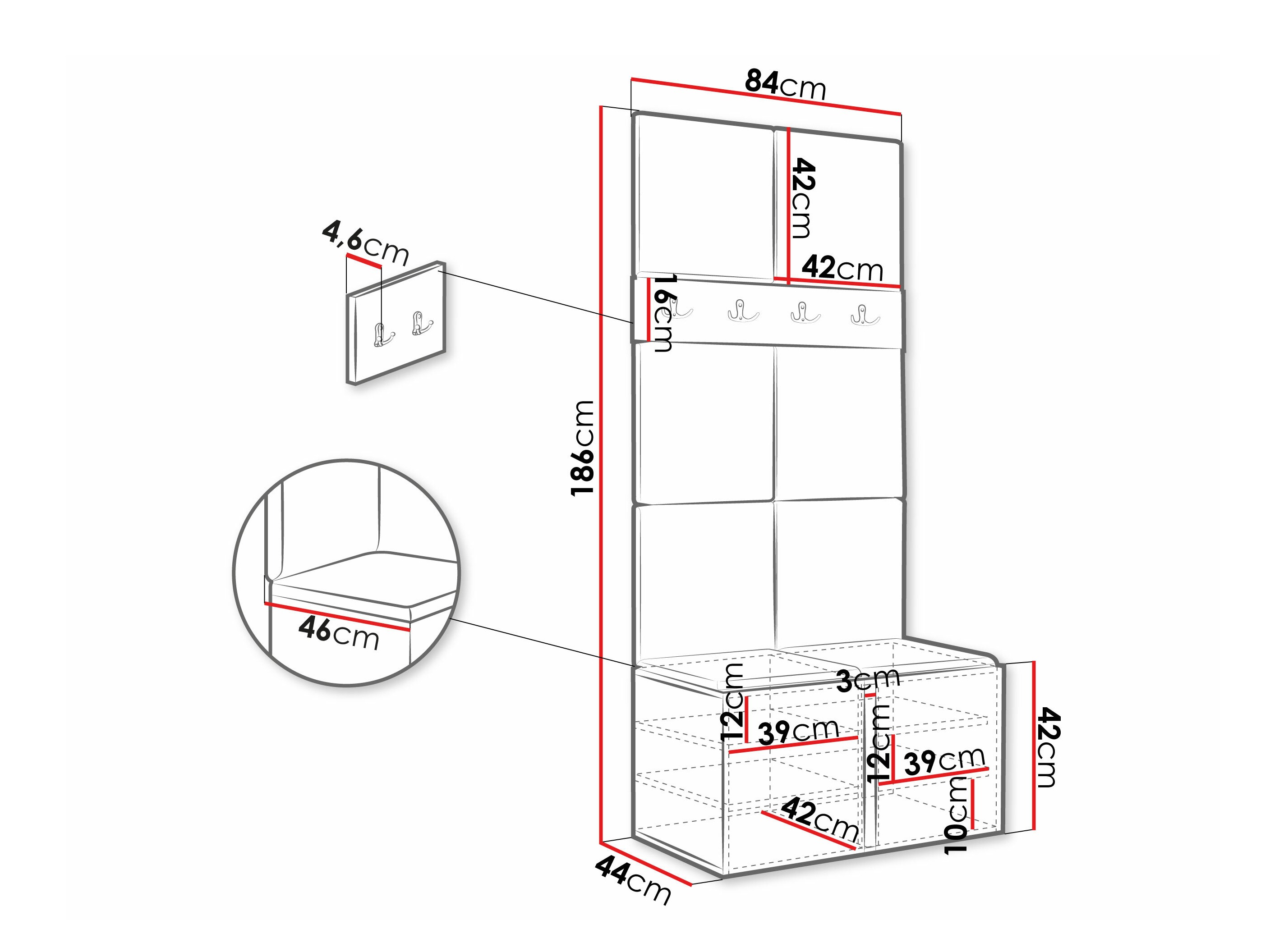 Hallway set Hartford 267 (White)