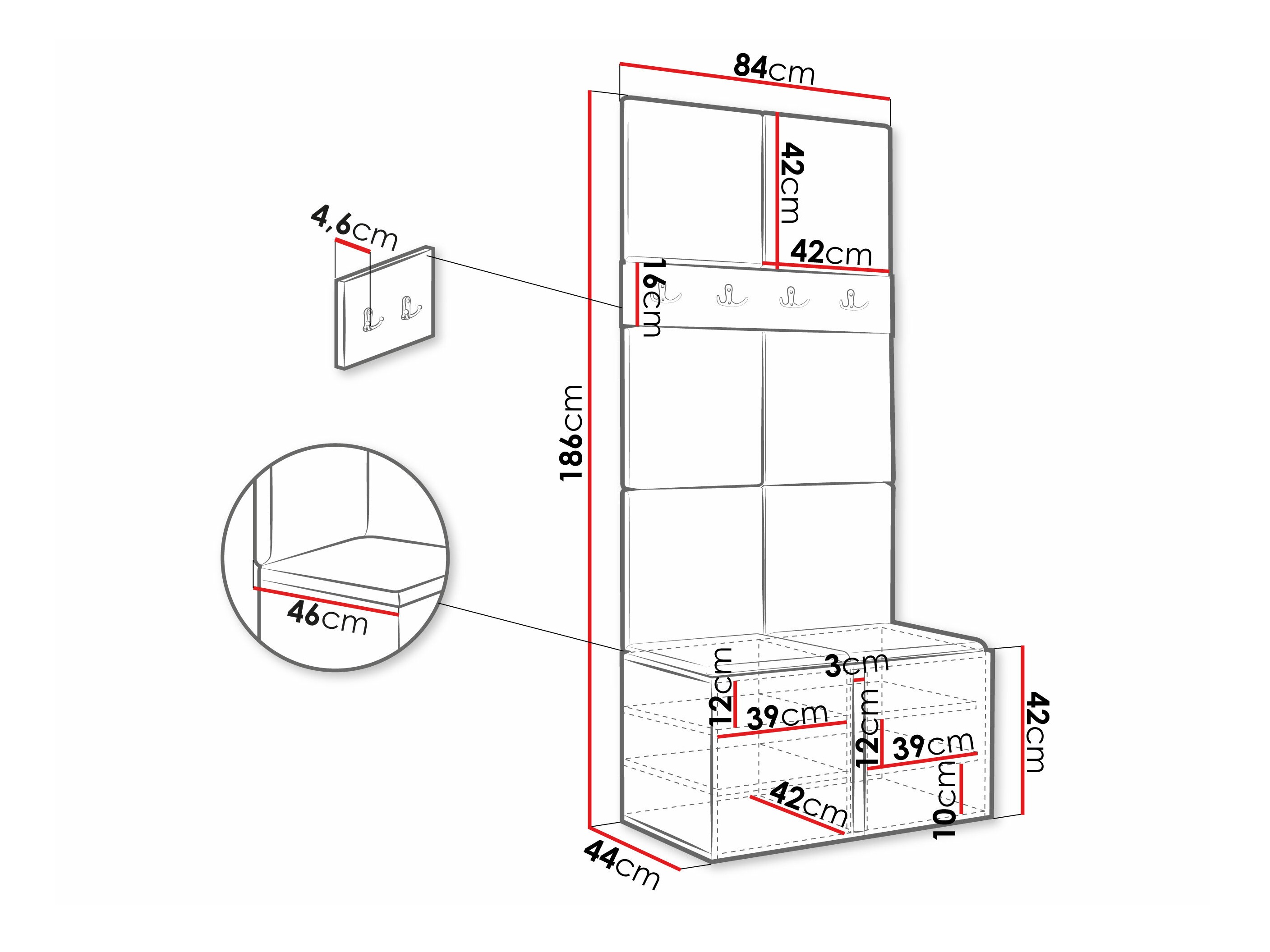 Hallway set Pinis IV (White)