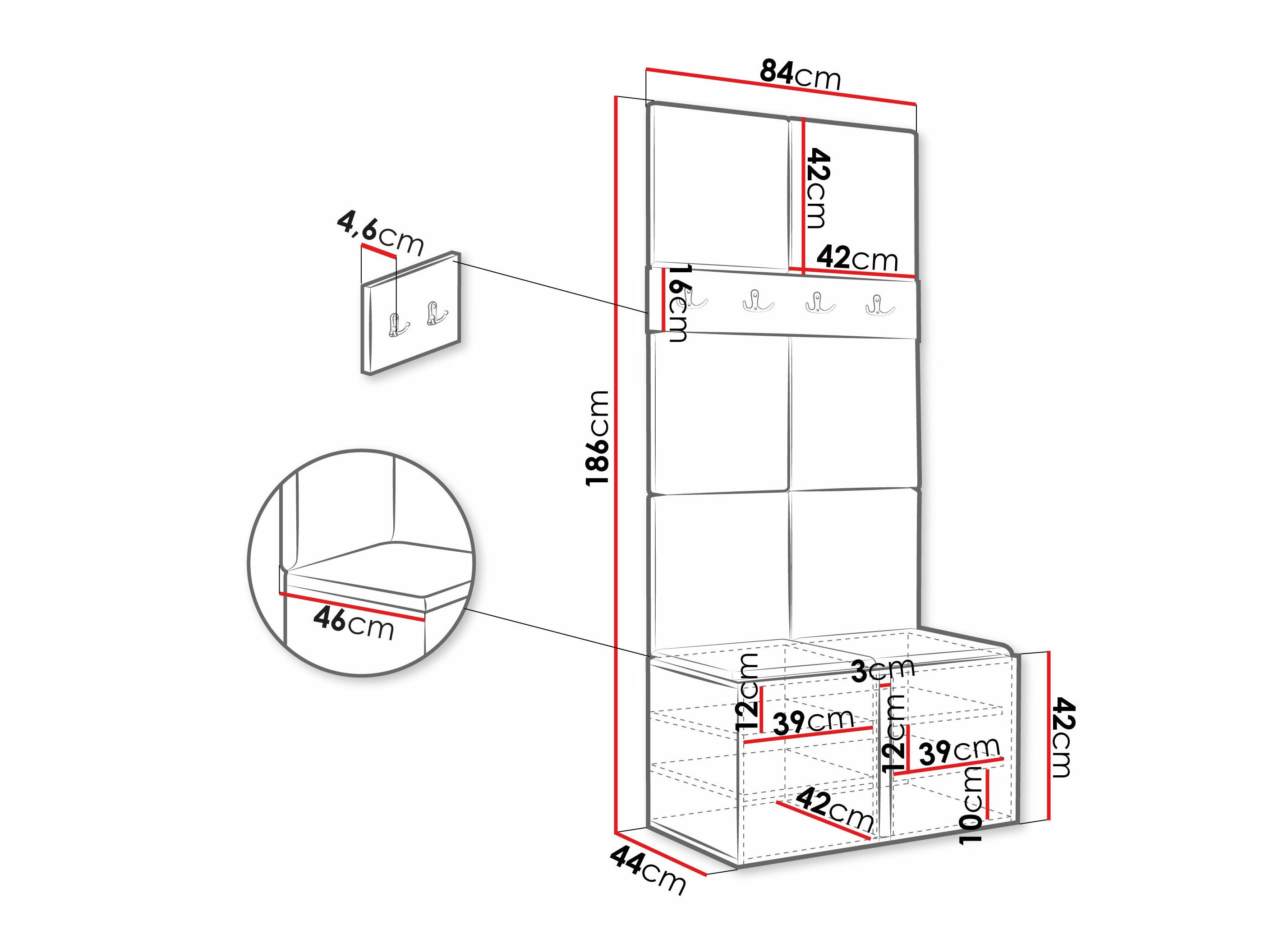 Hallway set Pinis IV (White)
