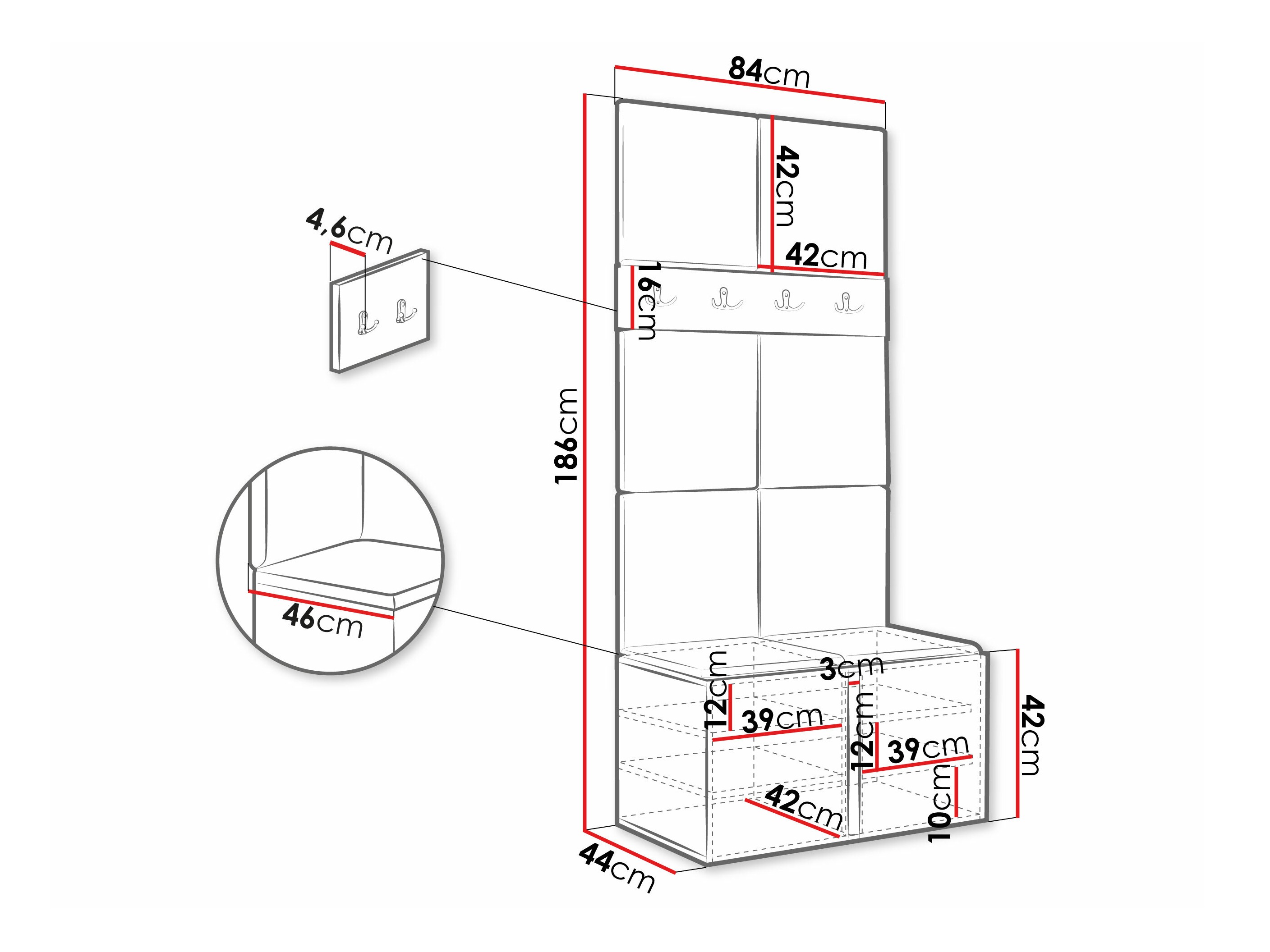 Hallway set Pinis IV (White)