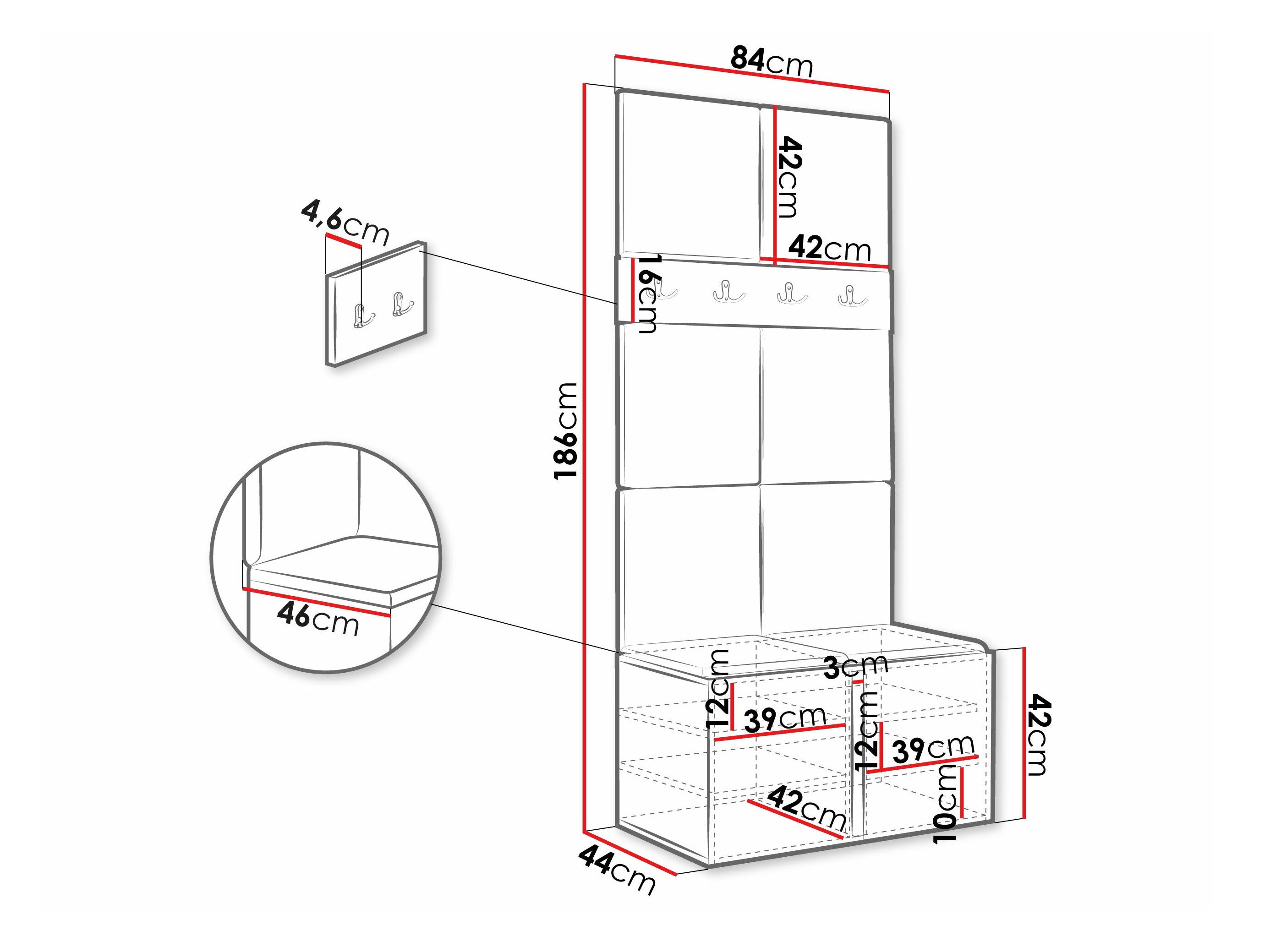 Hallway set Pinis IV (White)