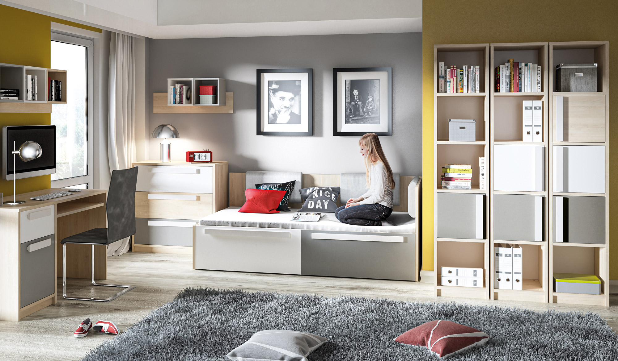 Wall shelf Tivruve 112 (Grey)