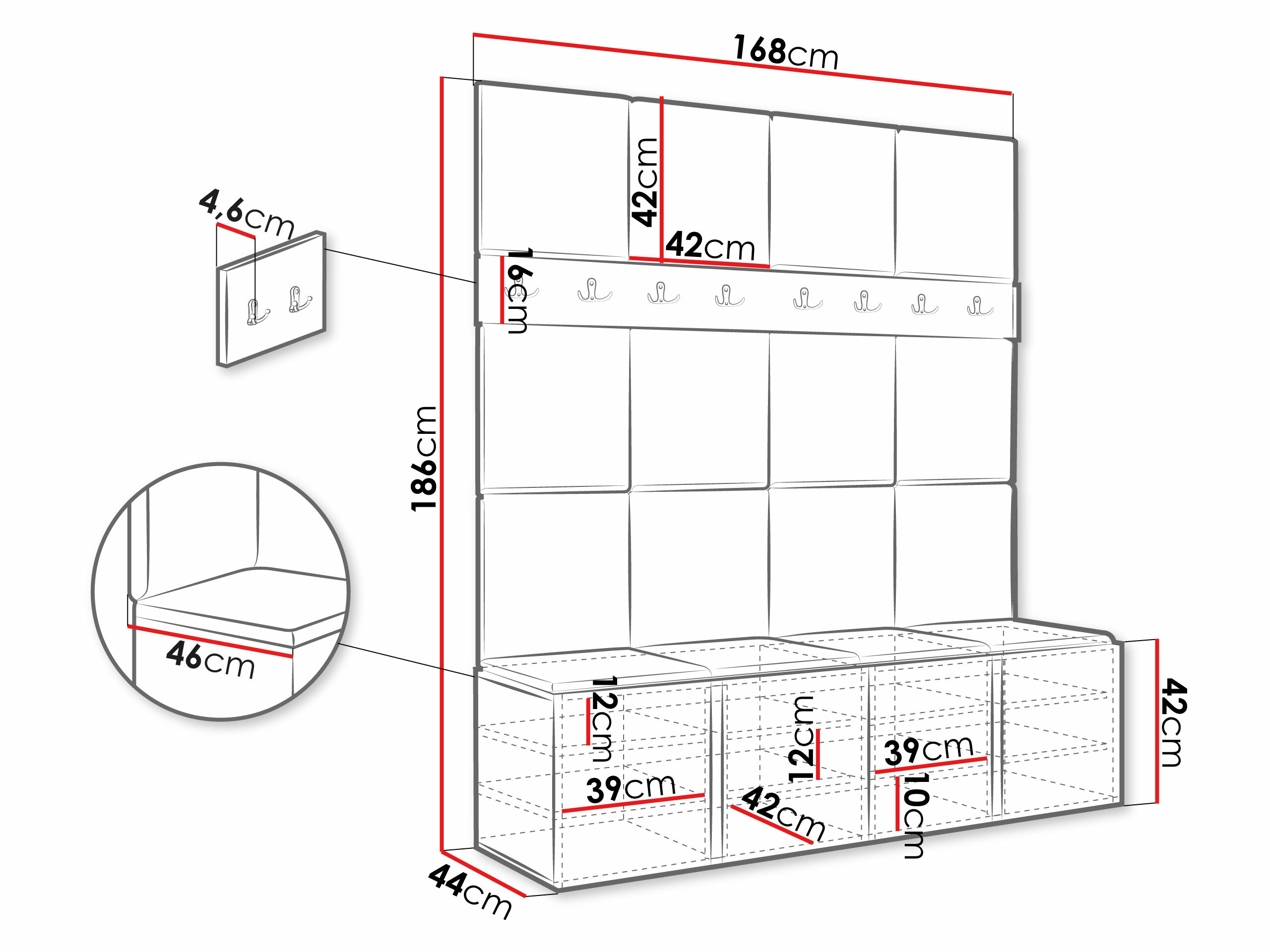 Hallway set Pinis V (White)