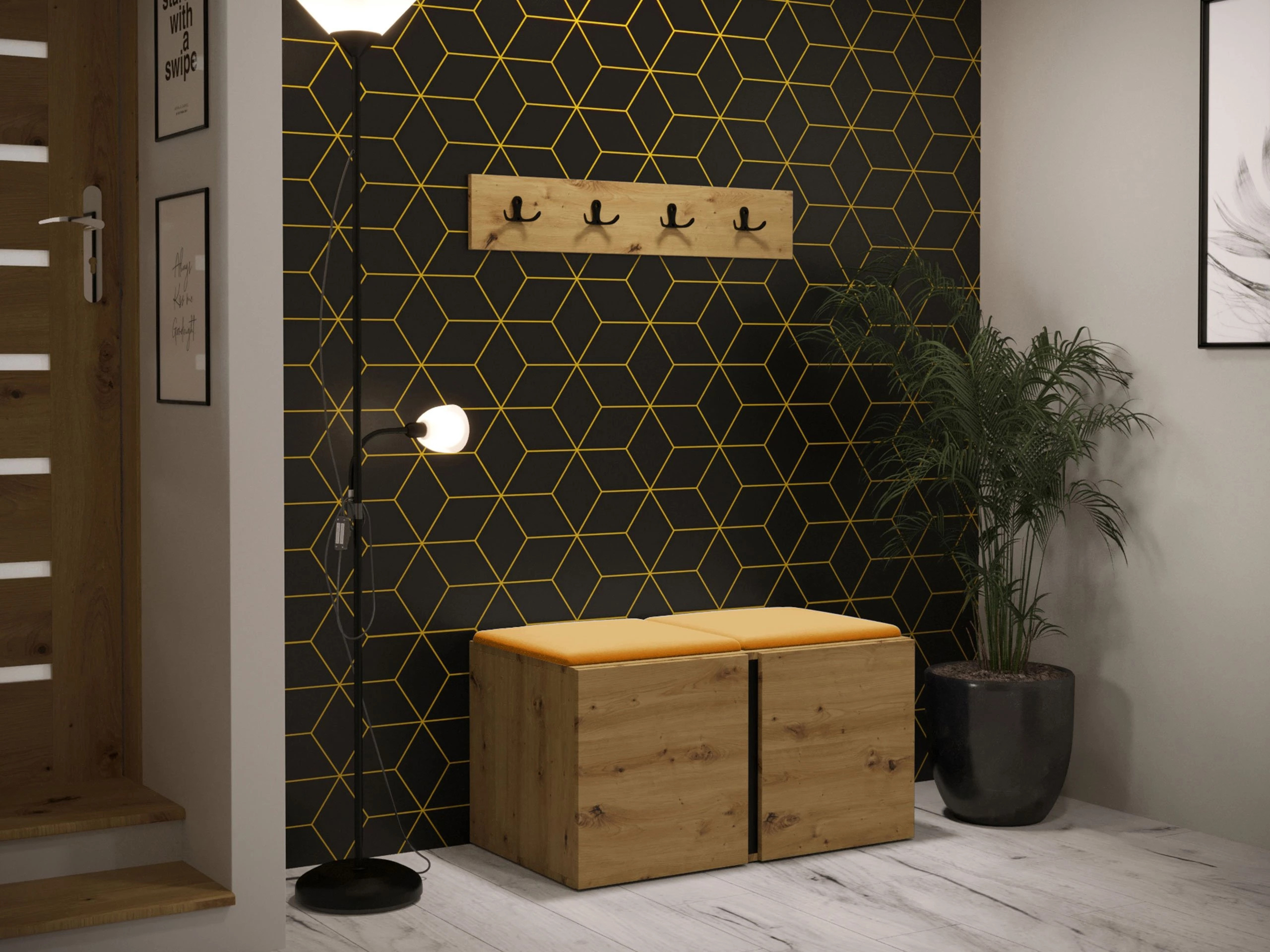 Hallway set Pinis VI (Artisan oak)