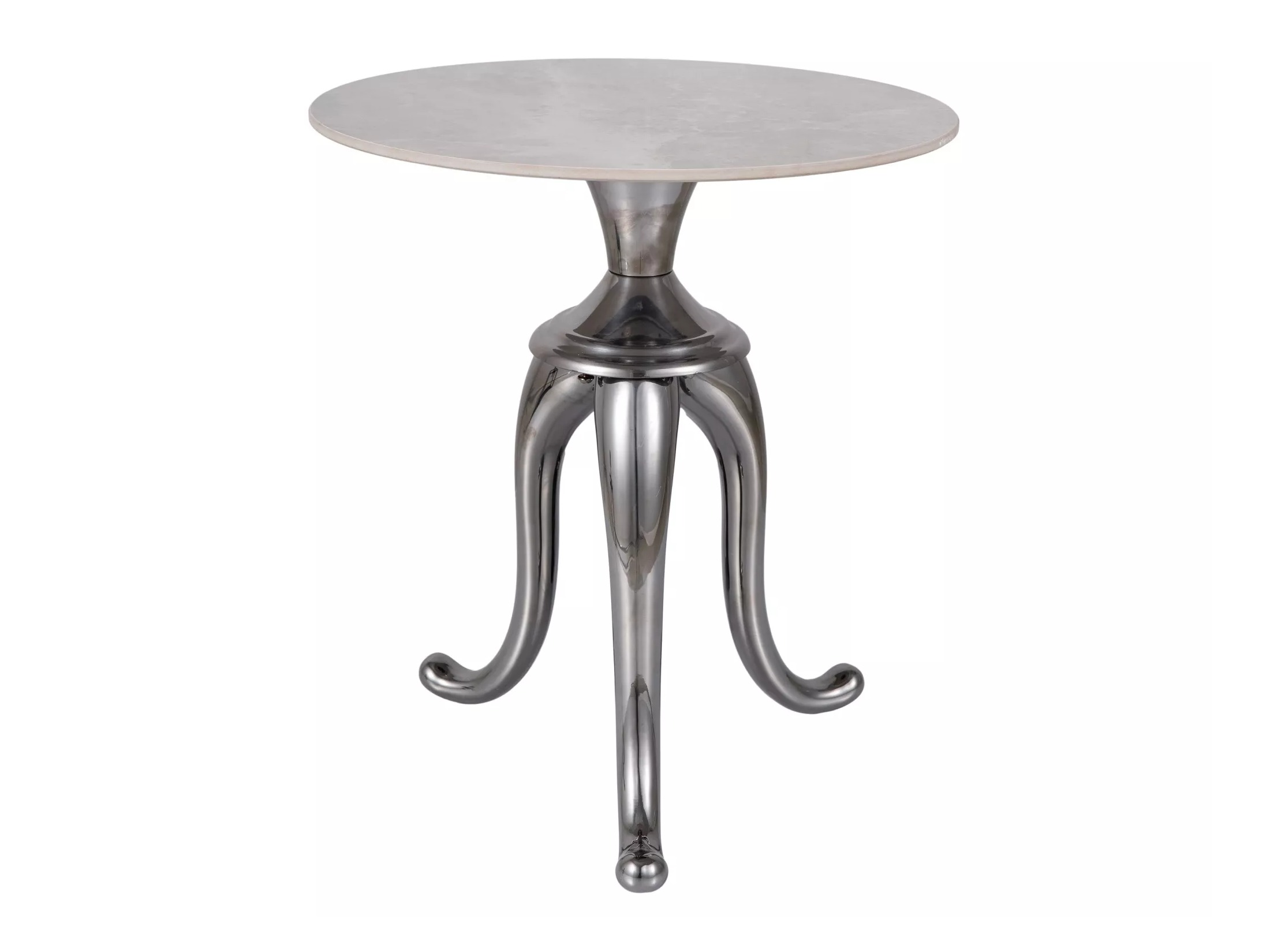 Side table Detroit 780 (Grey marble + Silver)