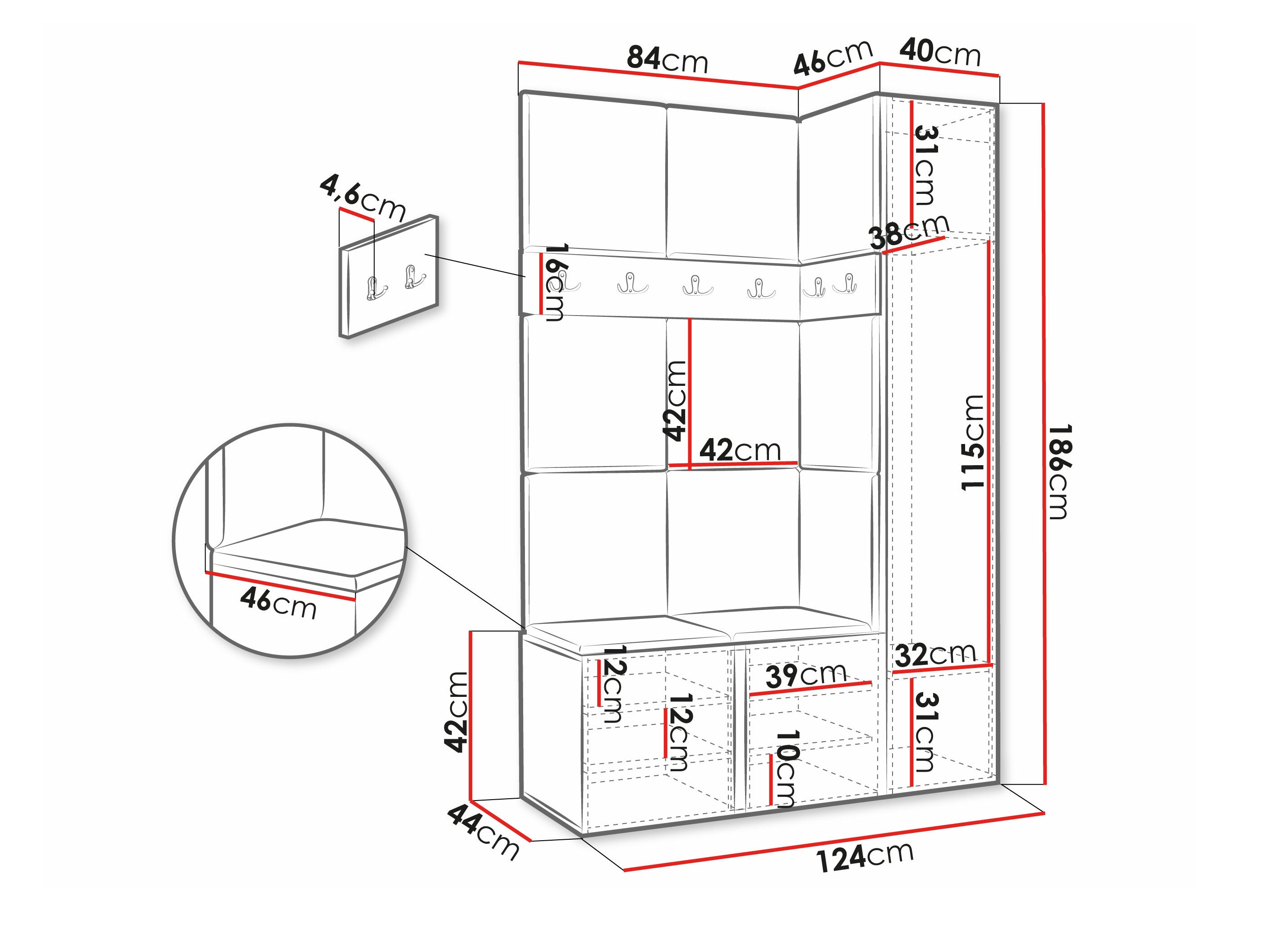 Hallway set Hartford 471 (White)