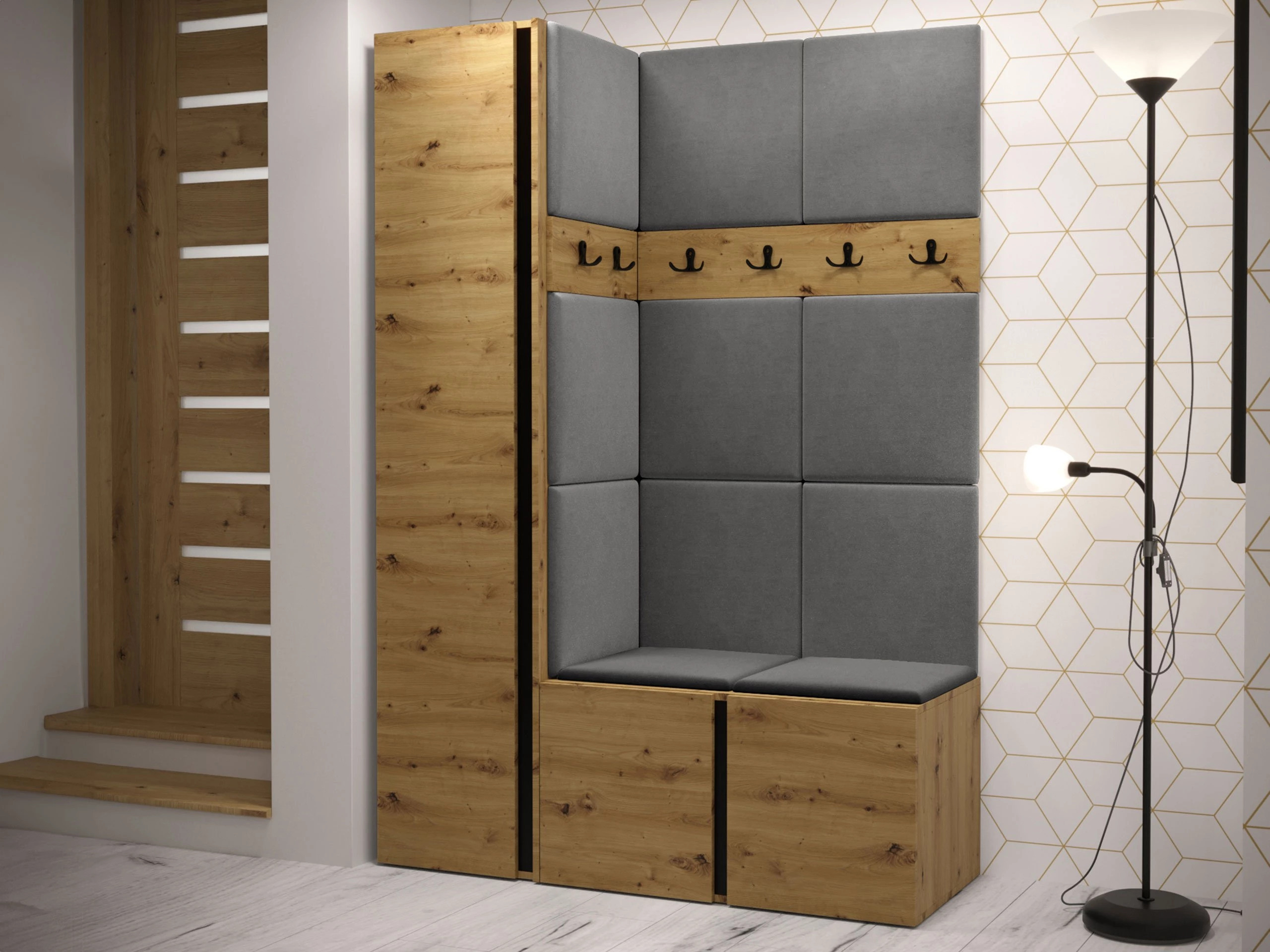 Hallway set Pinis IX (Artisan oak)