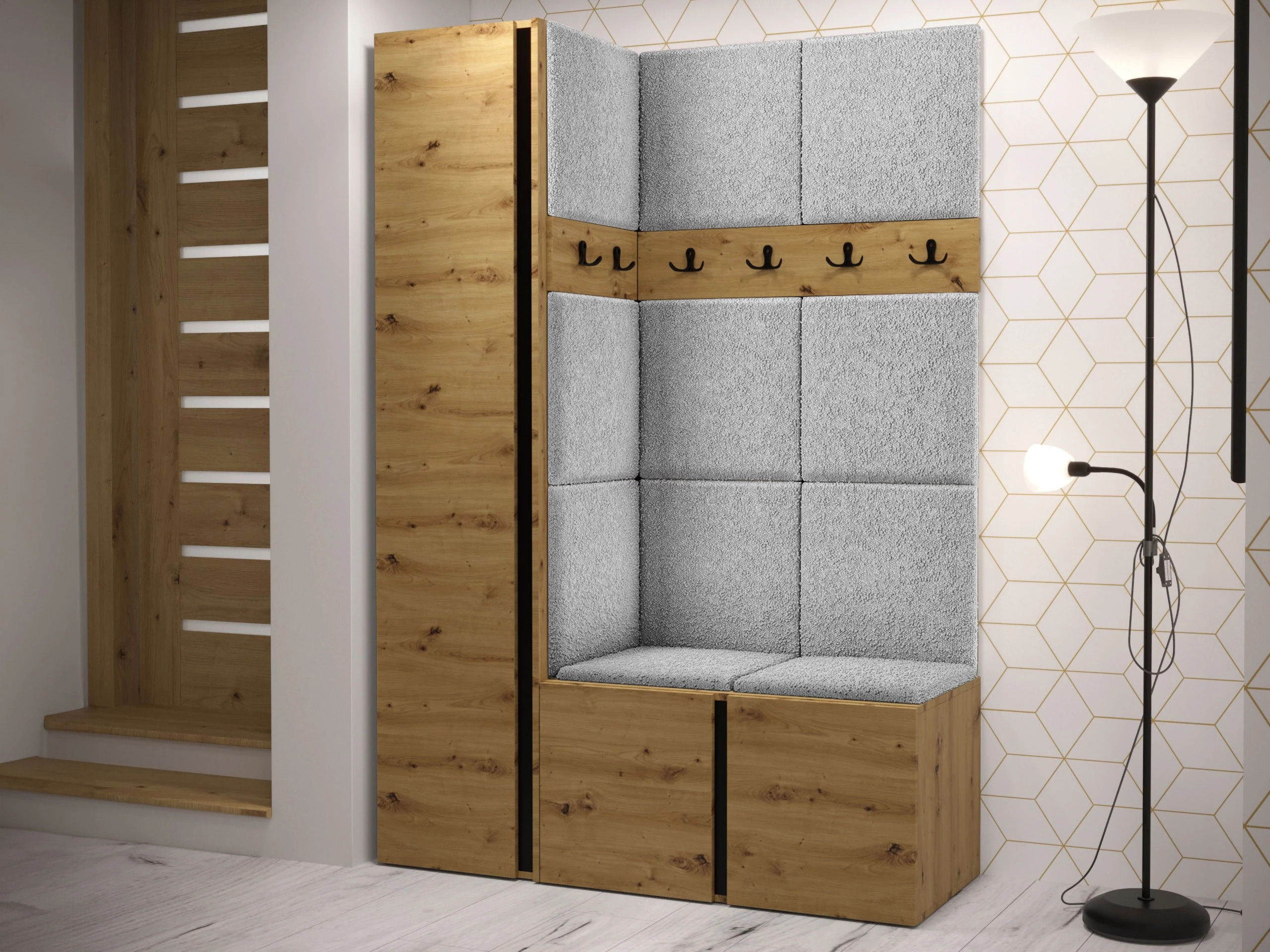 Hallway set Pinis IX (Artisan oak)