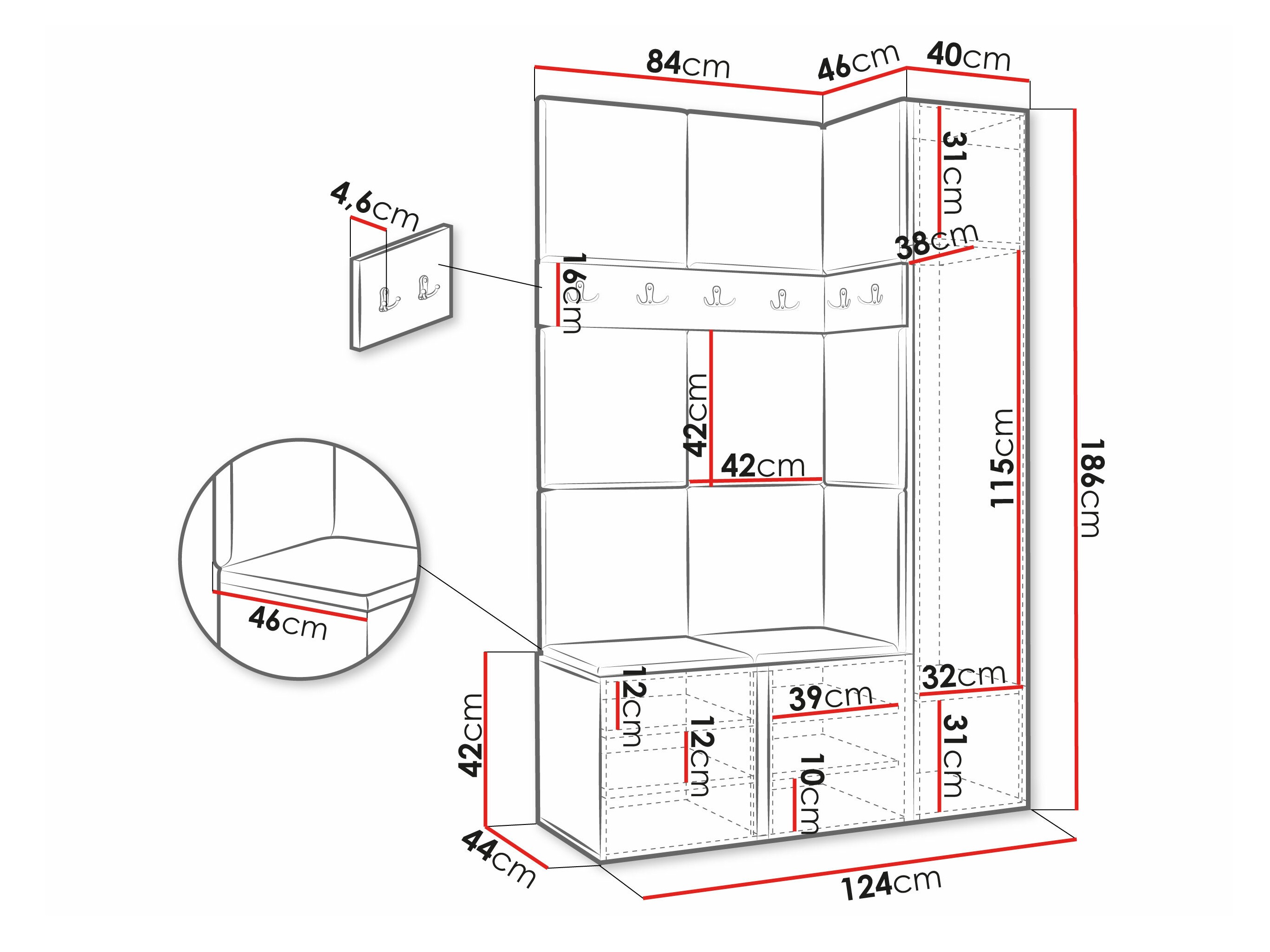 Hallway set Pinis IX (White)