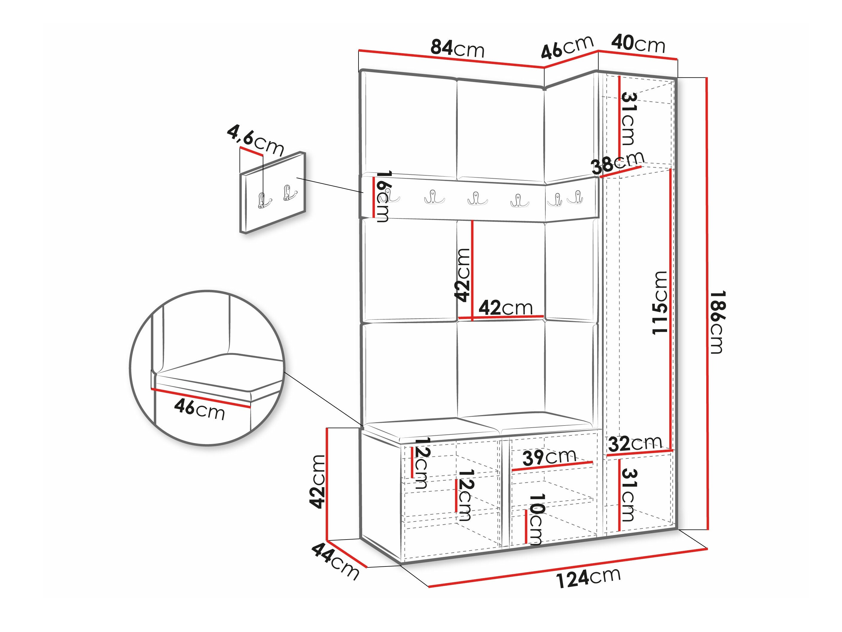 Hallway set Pinis IX (White)