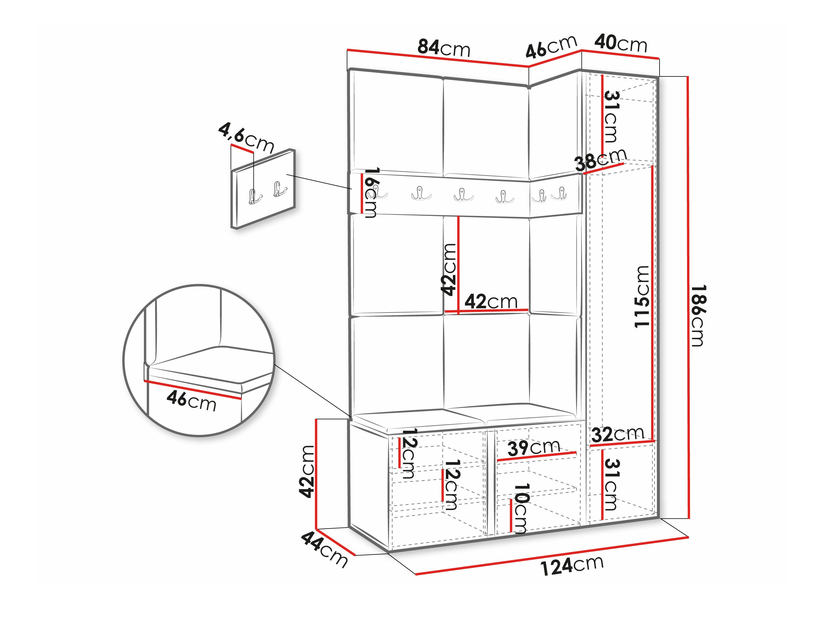 Hallway set Pinis IX (White)