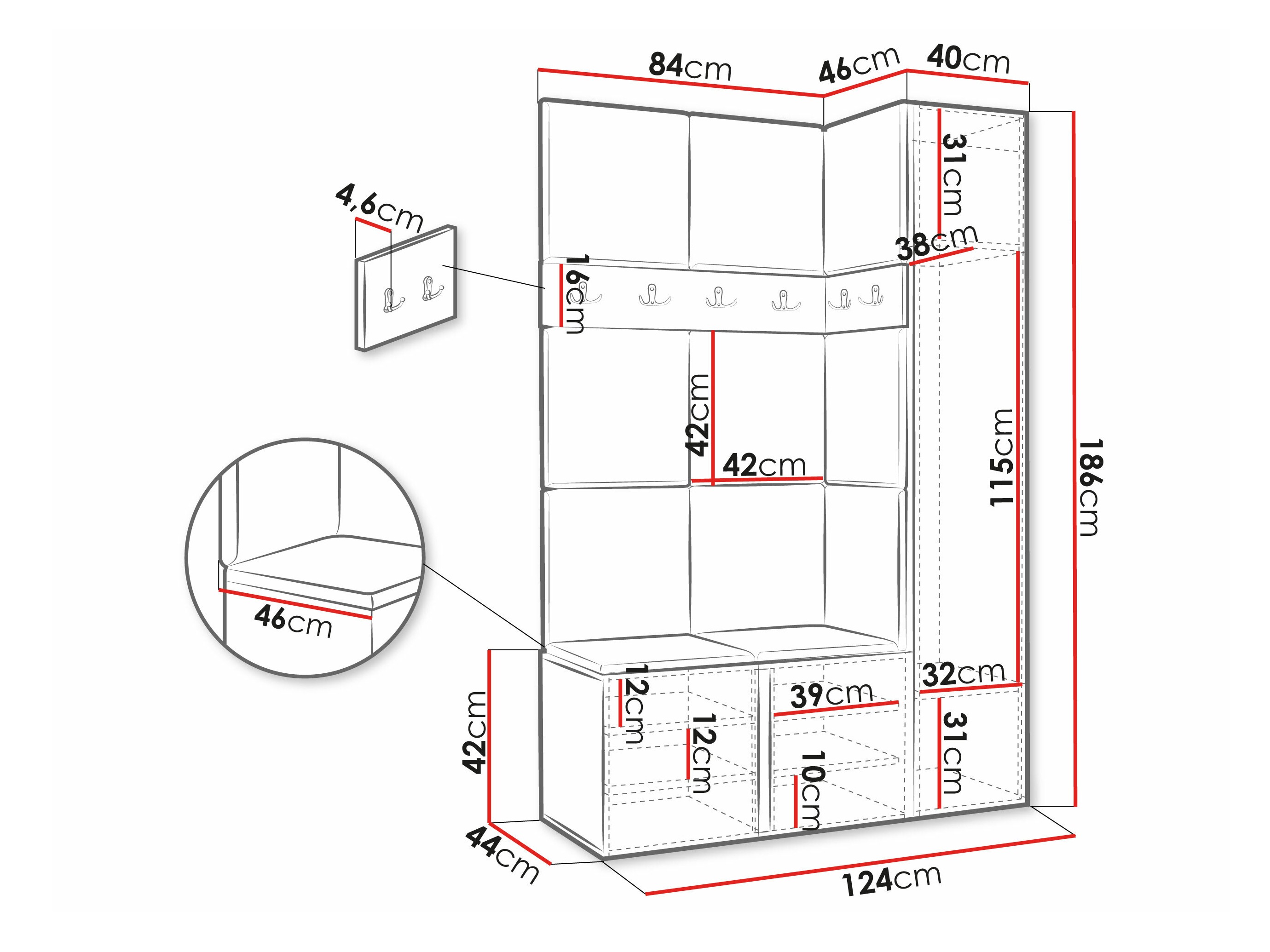Hallway set Hartford 277 (Artisan oak)