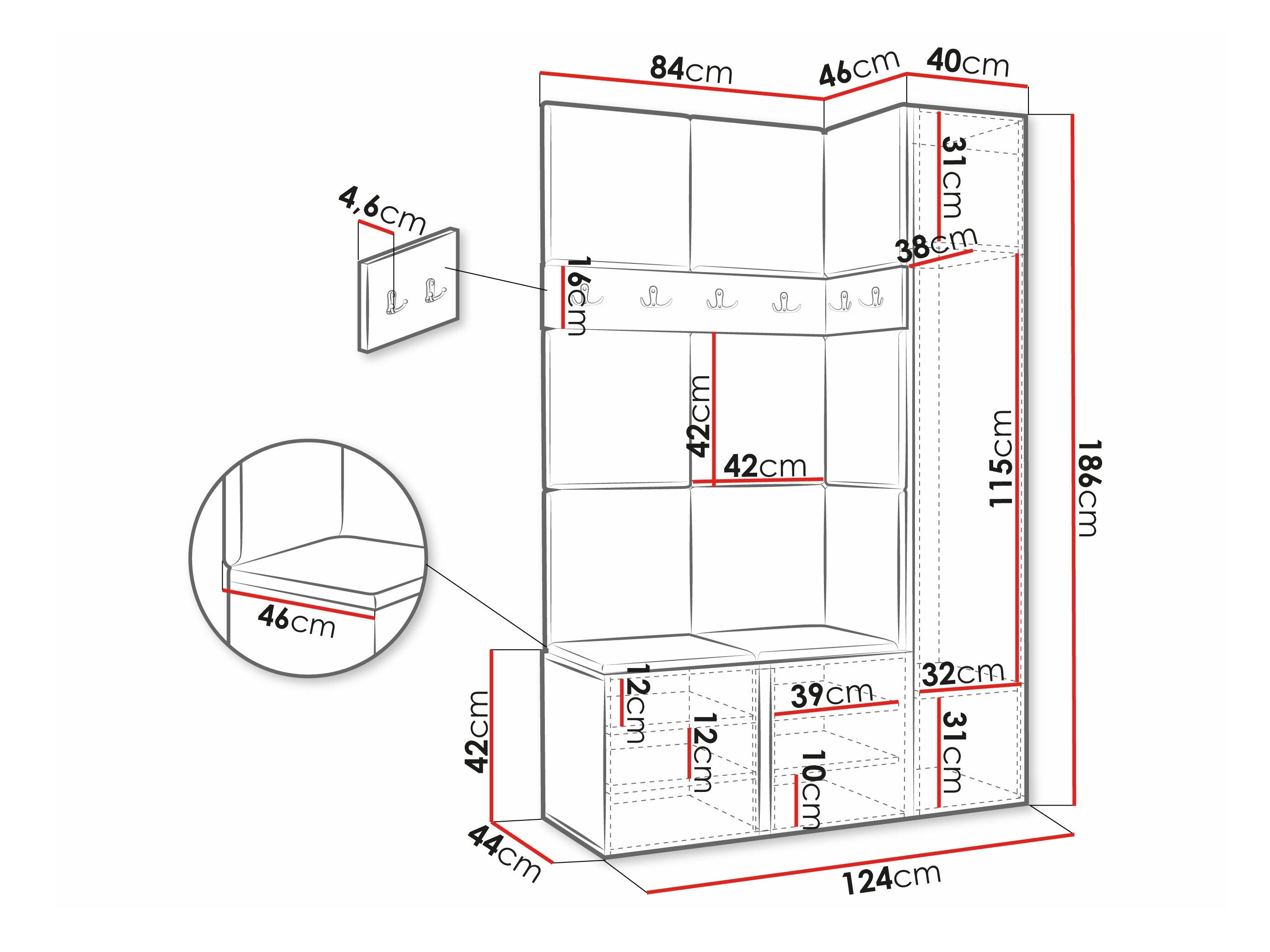 Hallway set Hartford 277 (Artisan oak)
