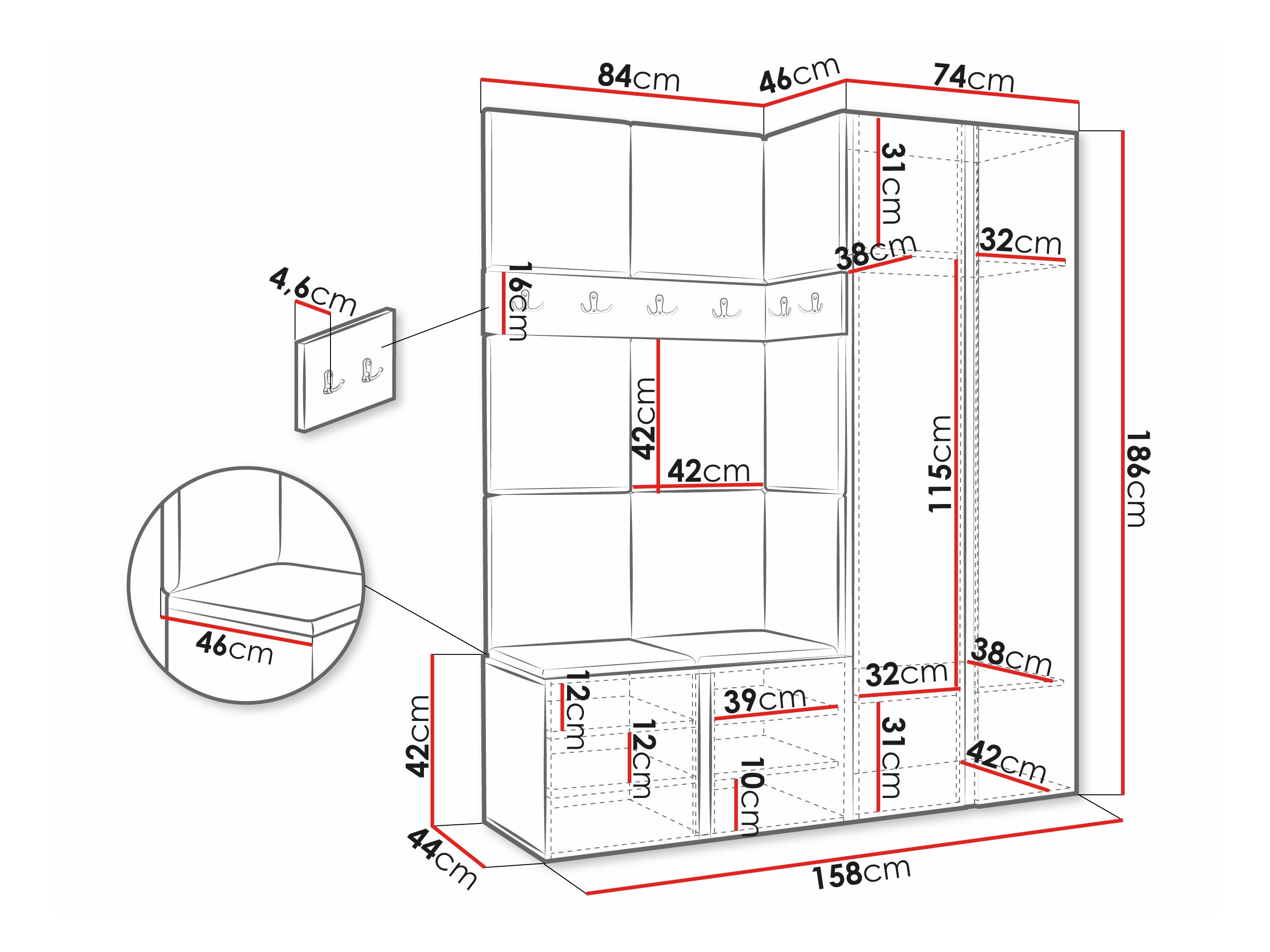 Hallway set Pinis X (White)